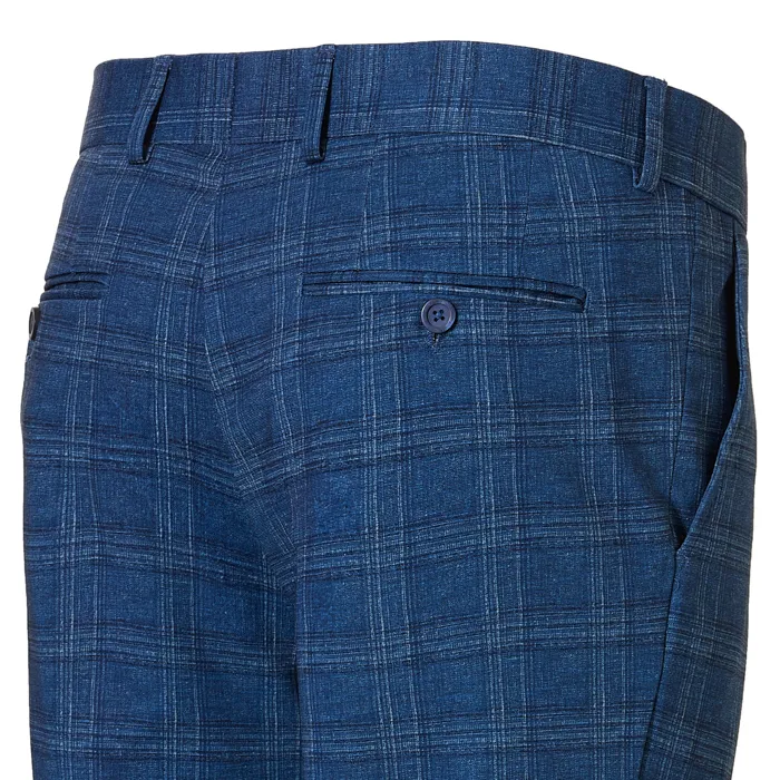 Henk ter Horst pantaloni chino slim a quadri alla moda Blu