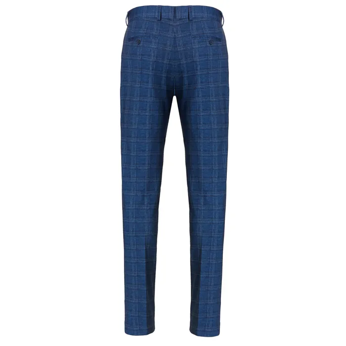 Henk ter Horst pantaloni chino slim a quadri alla moda Blu