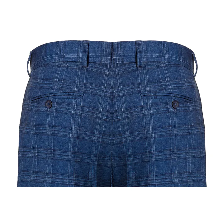 Henk ter Horst pantaloni chino slim a quadri alla moda Blu
