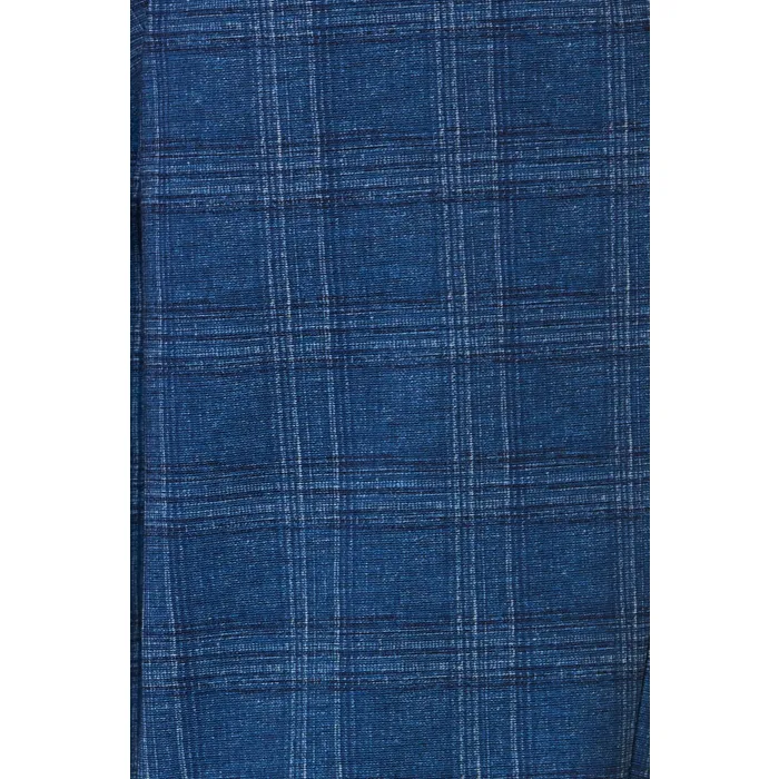 Henk ter Horst pantaloni chino slim a quadri alla moda Blu
