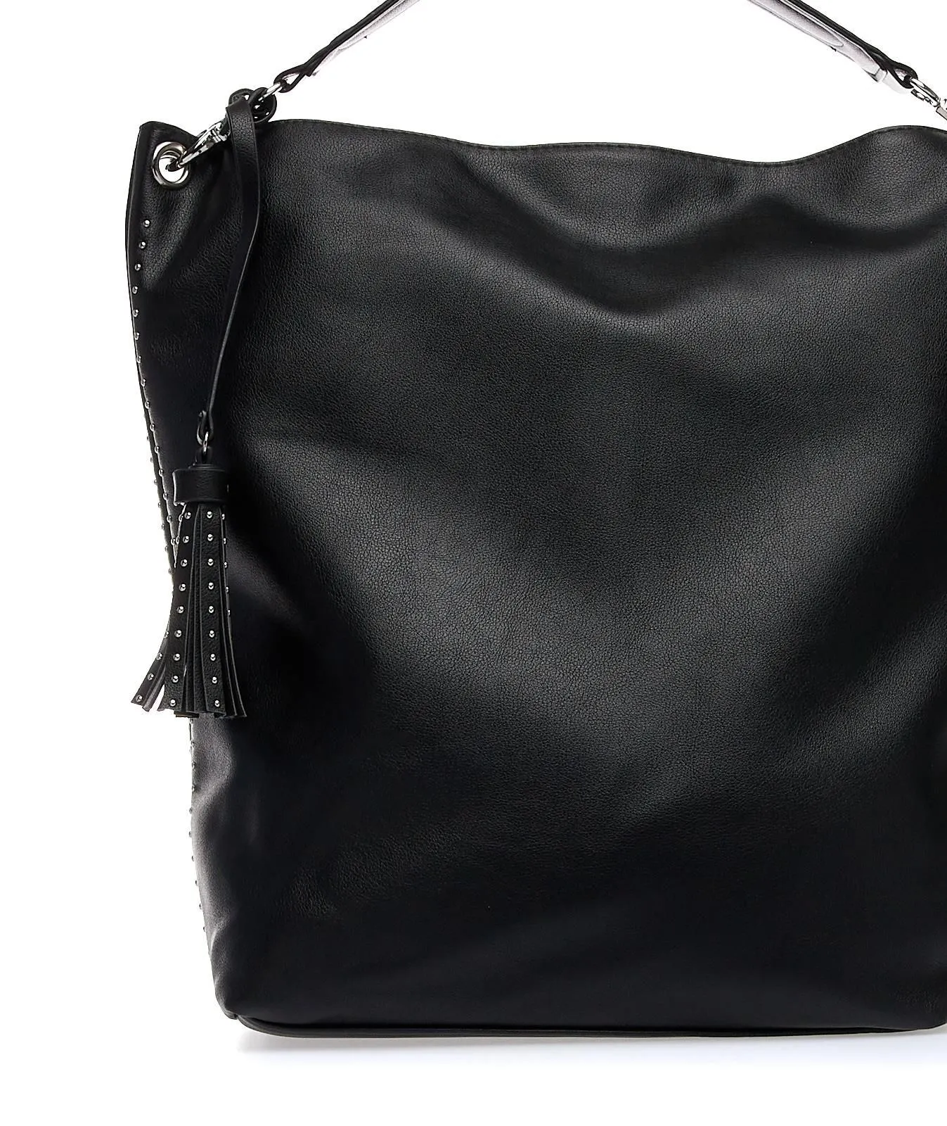 Hobo bag nera con borchie