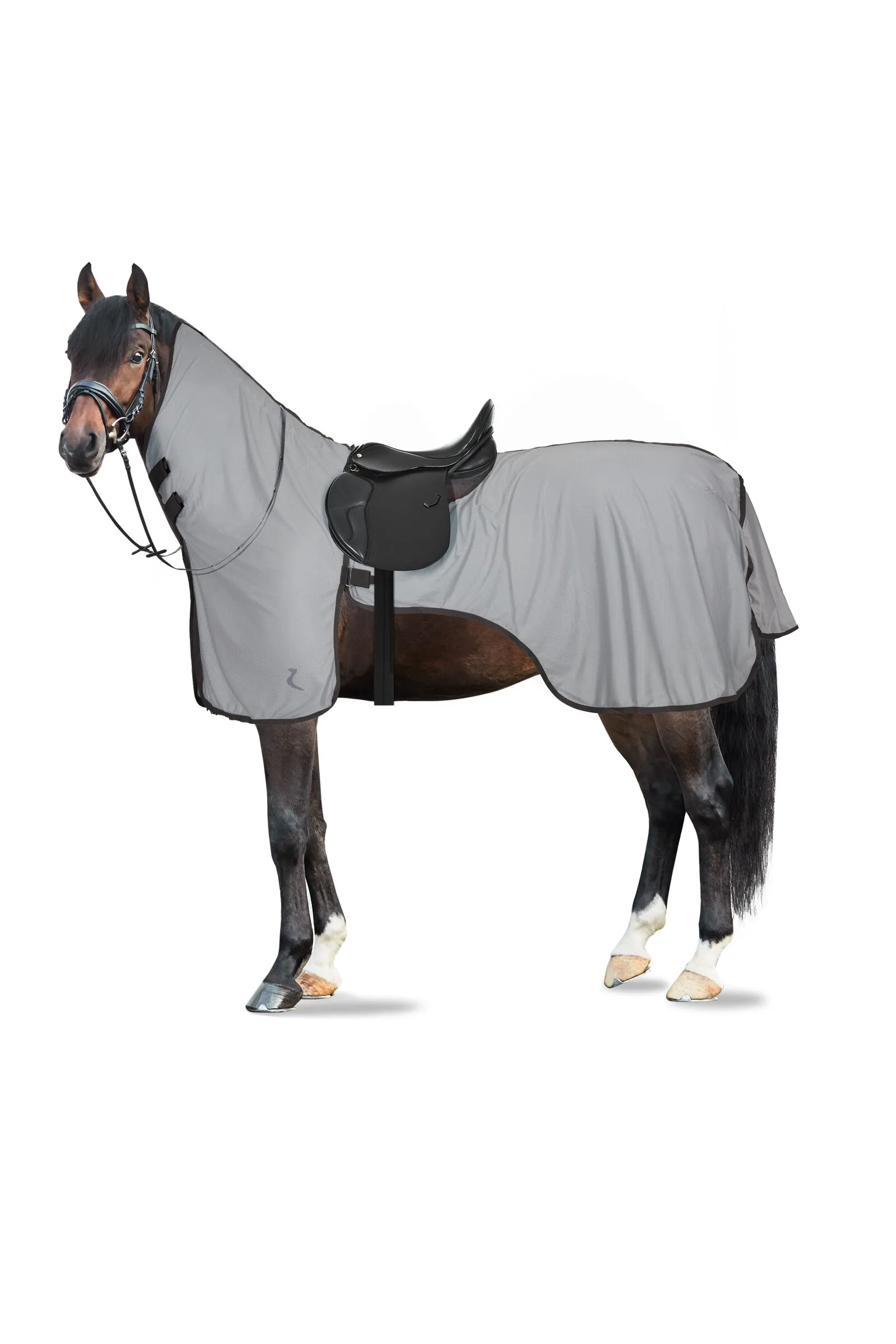 Horze Eira Coperta antimosche da equitazione con collo rimovibile