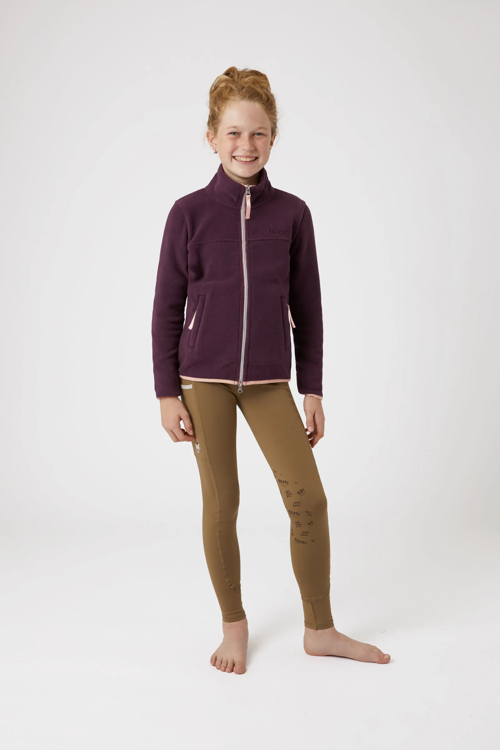 Horze Giacca da equitazione in pile per bambini