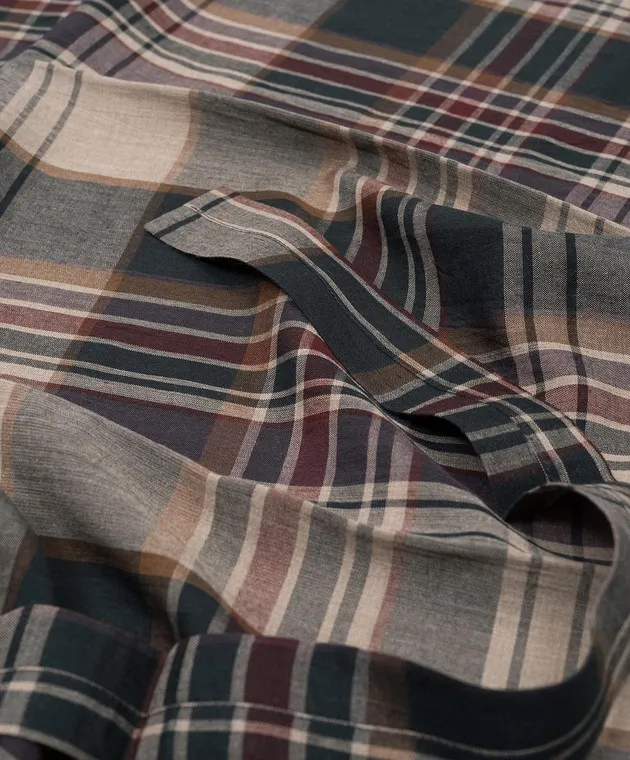 Jan Jan Van Essche Sciarpa a quadri verde SCARF33