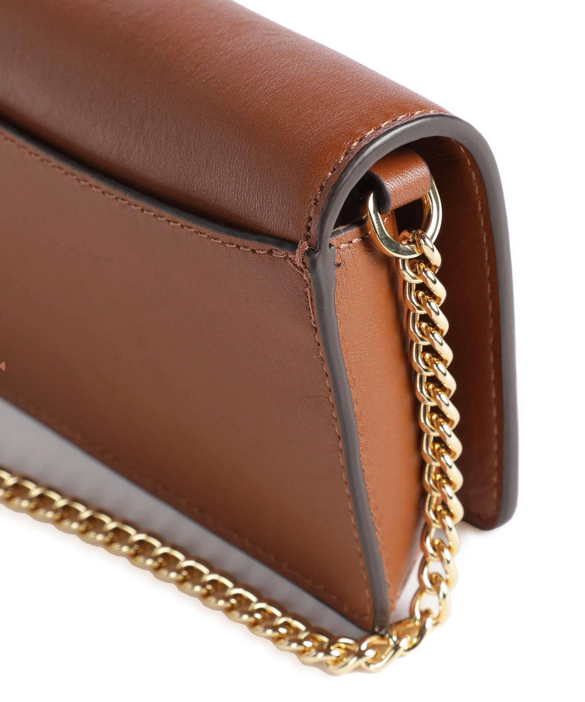  Lauren Ralph Lauren Trnlk Borsa a tracolla pelle di vacchetta finemente grana marrone  