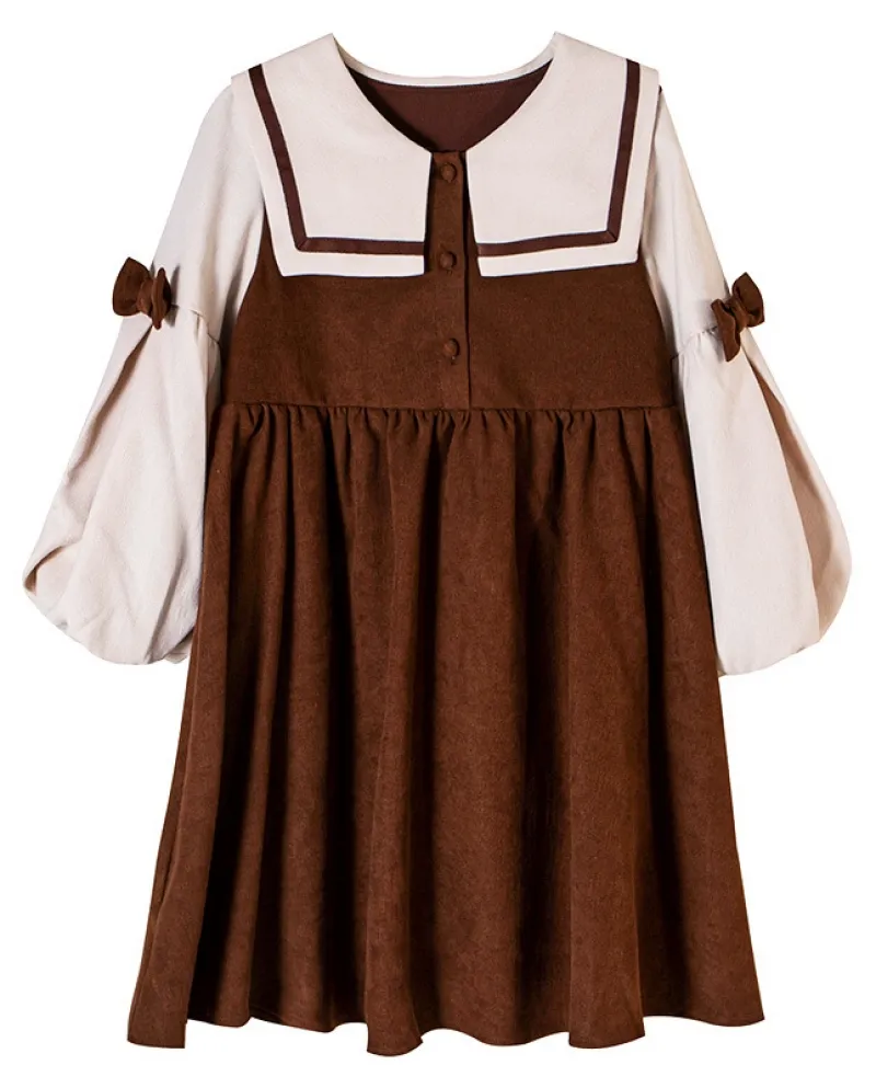 Le ragazze vestono lautunno nuove gonne per bambini Abito da principessa in stile college in velluto a coste
