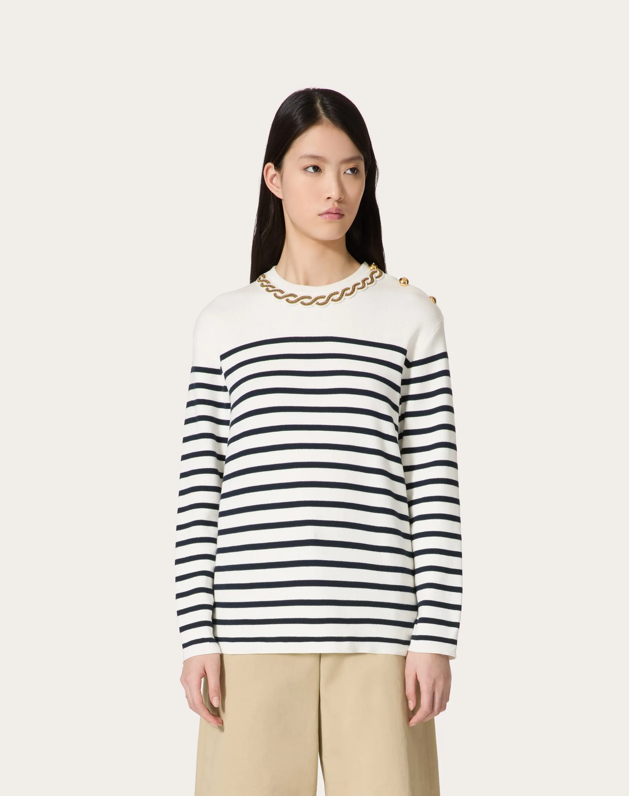 MAGLIA IN COTONE RICAMATA