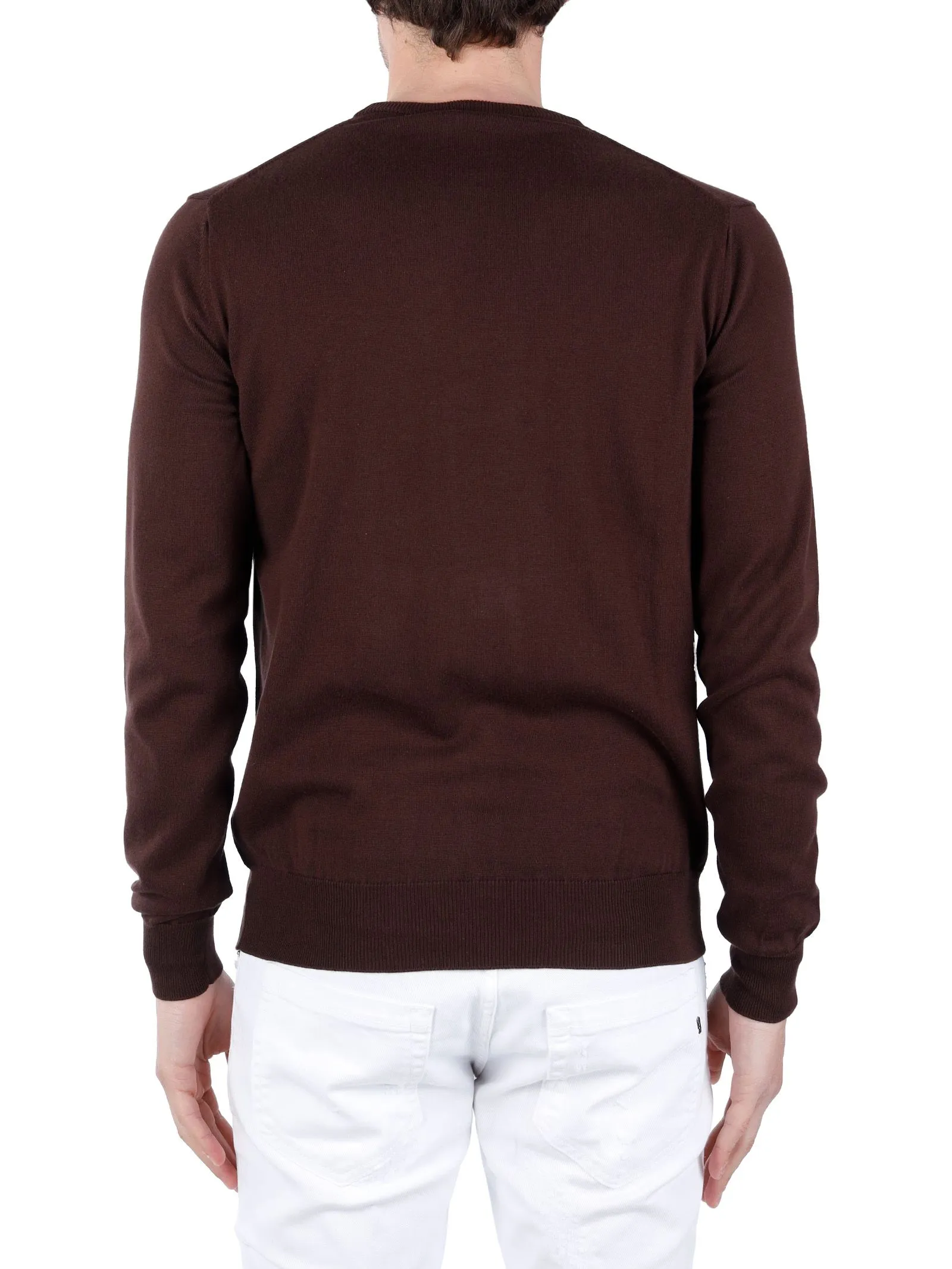 MAGLIA MARRONE IN COTONE