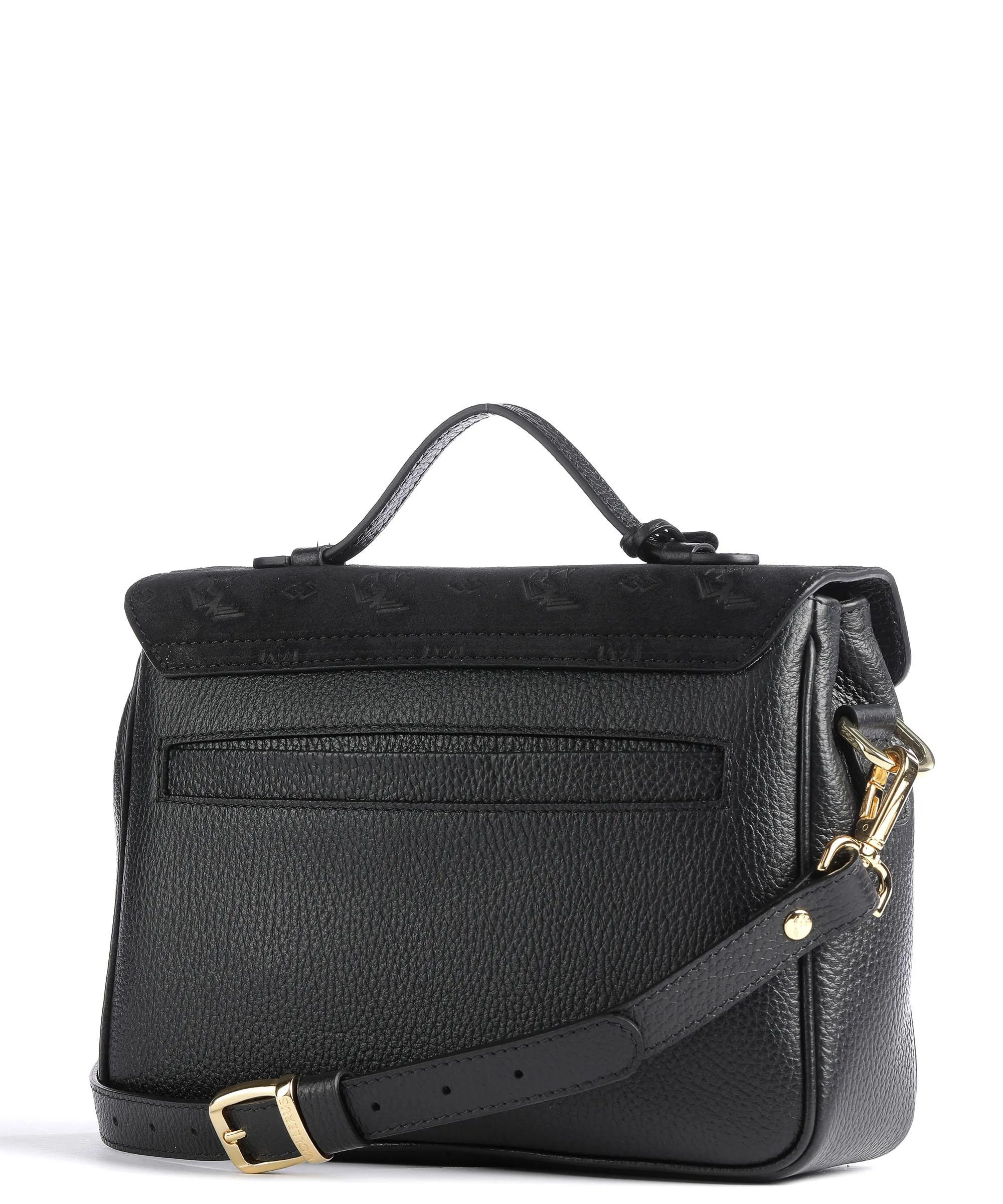  Maison Mollerus Stampato Marly Borsa a mano pelle ruvida, pelle granulata nero  