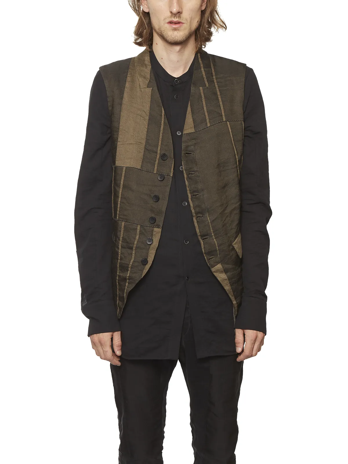 MASNADA  GILET IN LINO 
