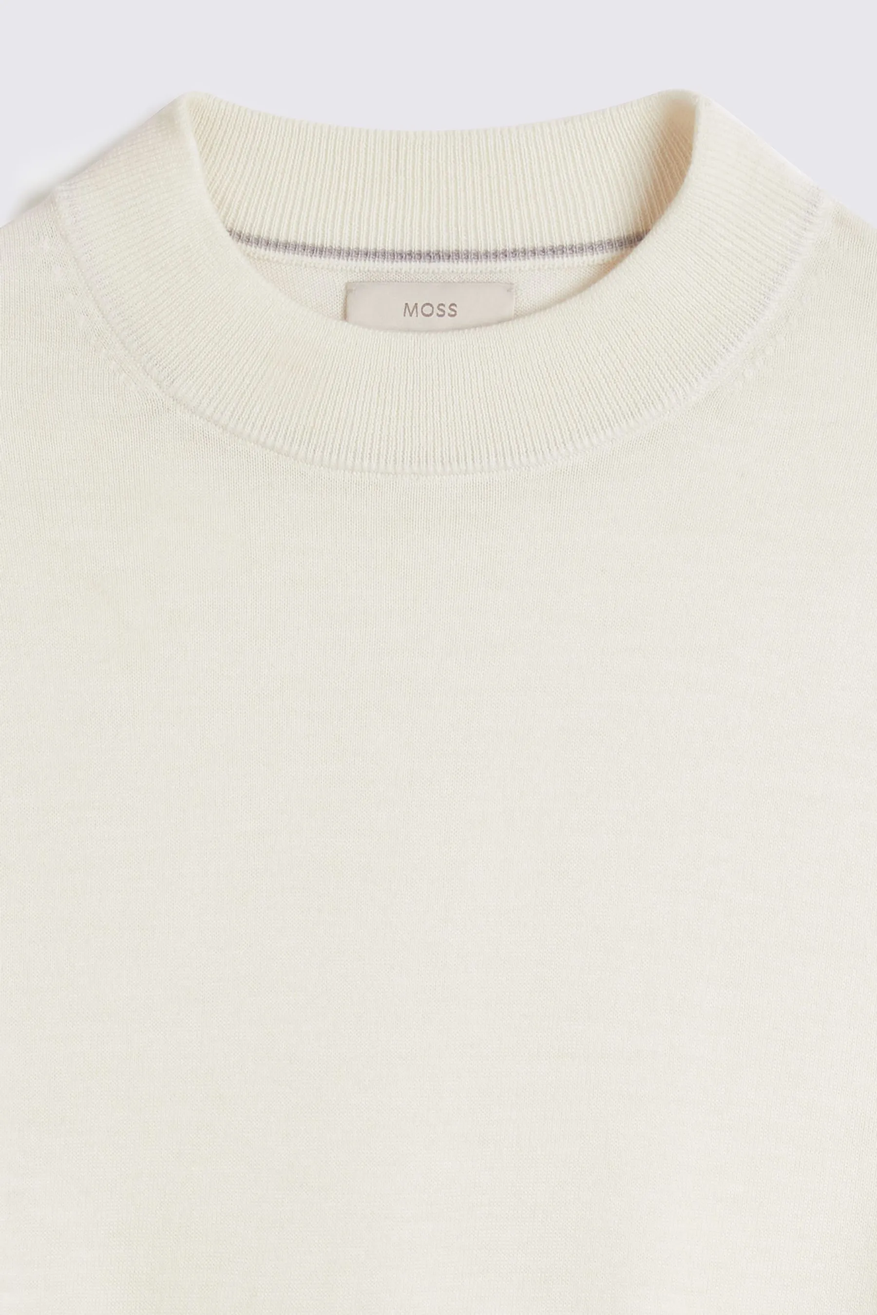 MOSS - Maglia in lana merino con collo finto    