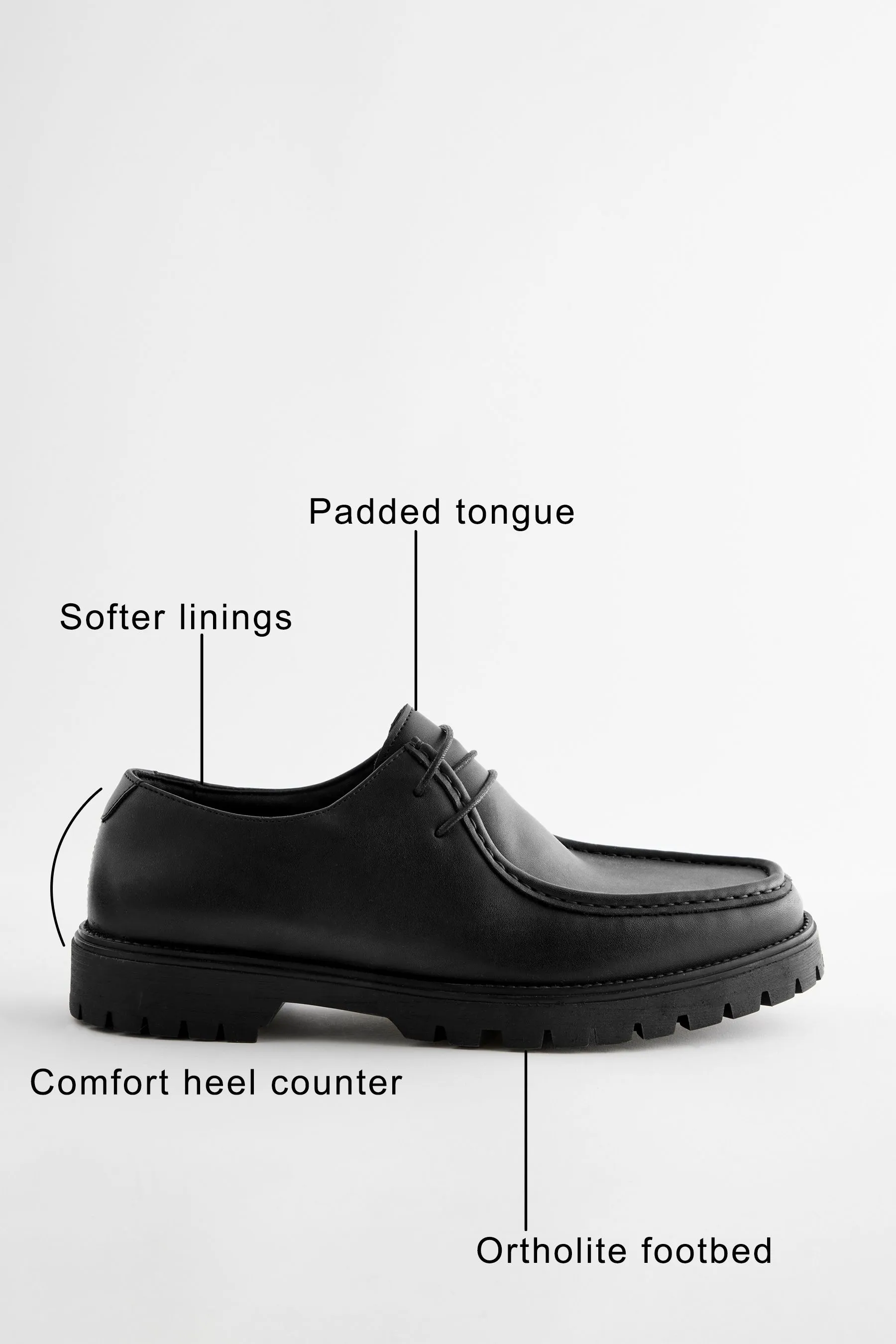 Nero  - Scarpe grembiule suola scollata