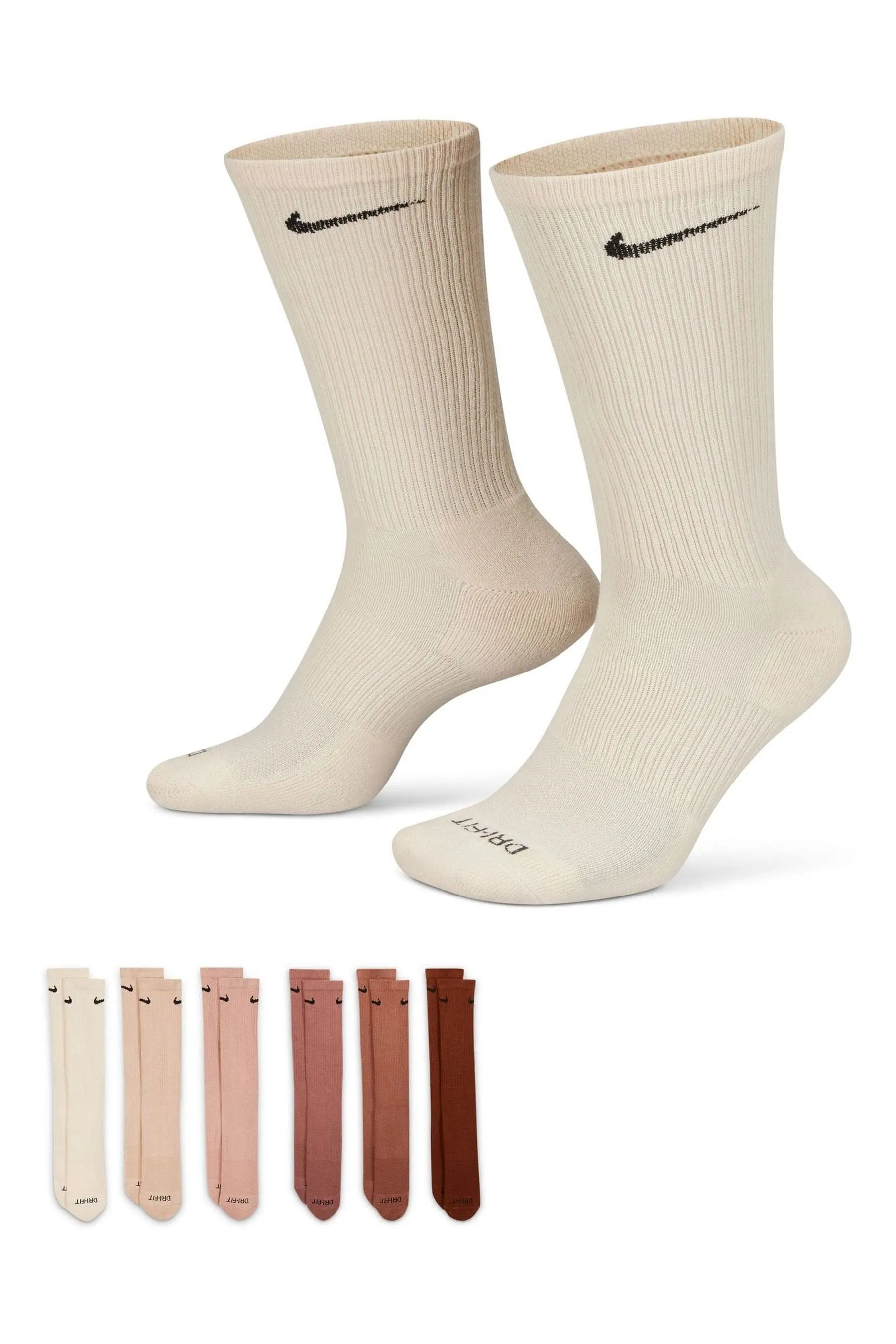 Nike - Everyday - Maglia girocollo imbottita Calzini 6 Confezione