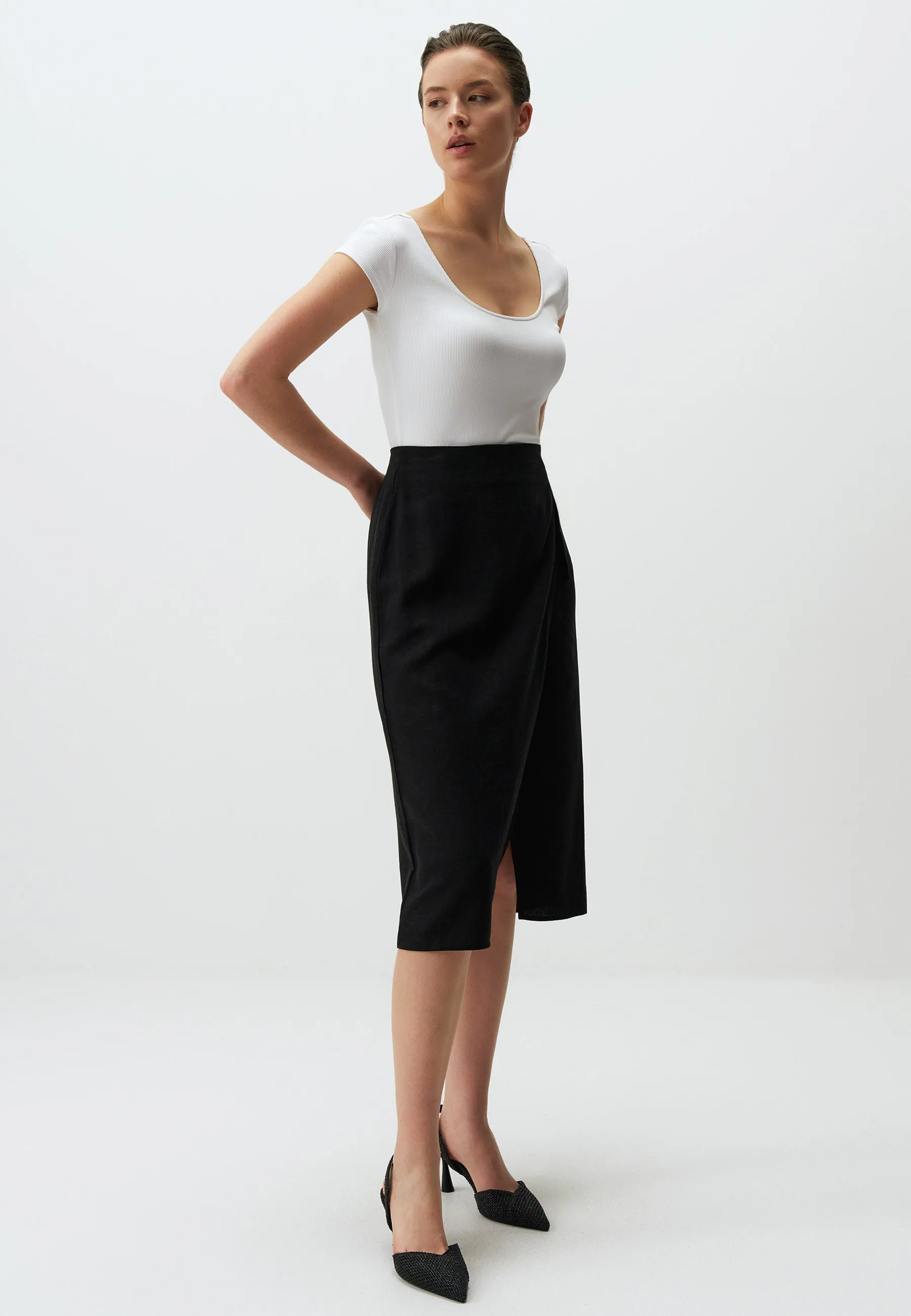 NORMAL WAIST SLIT - Gonna a campana