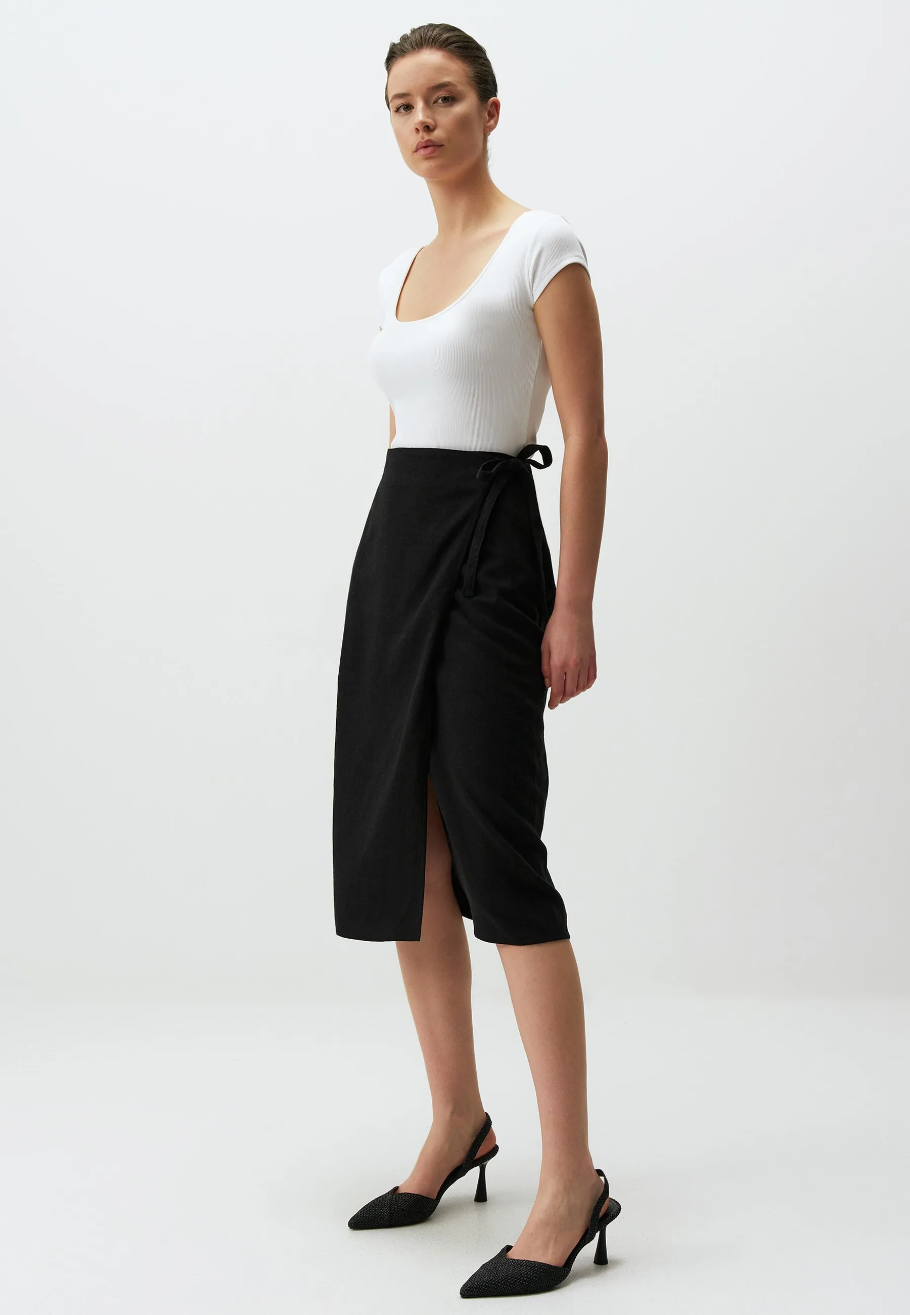 NORMAL WAIST SLIT - Gonna a campana