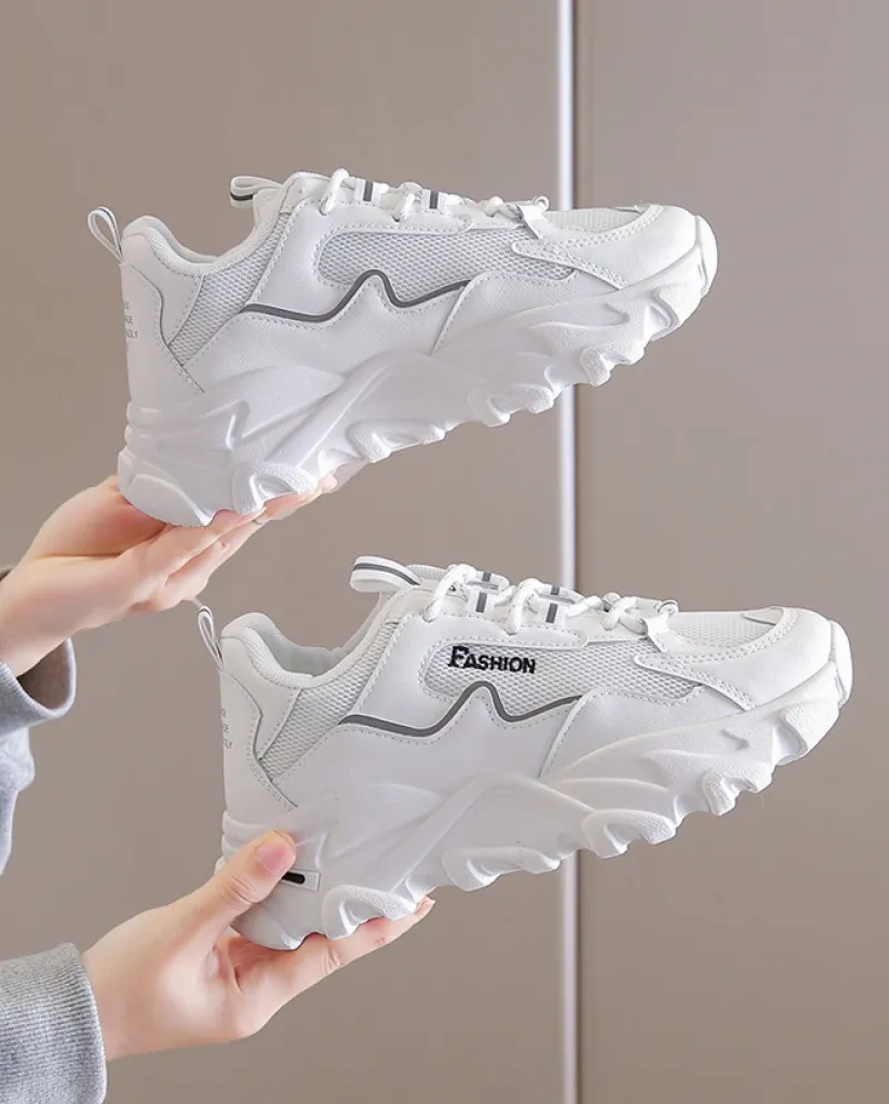 Nuove scarpe da donna rialzate con suola spessa Scarpe da corsa casual sportive