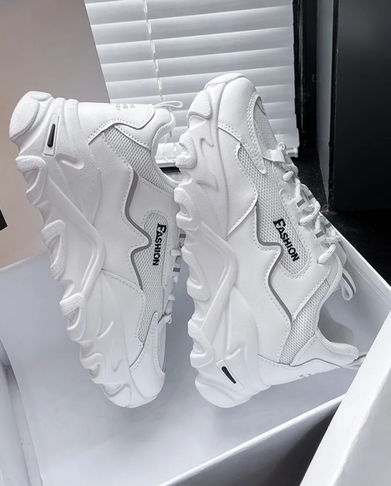 Nuove scarpe da donna rialzate con suola spessa Scarpe da corsa casual sportive