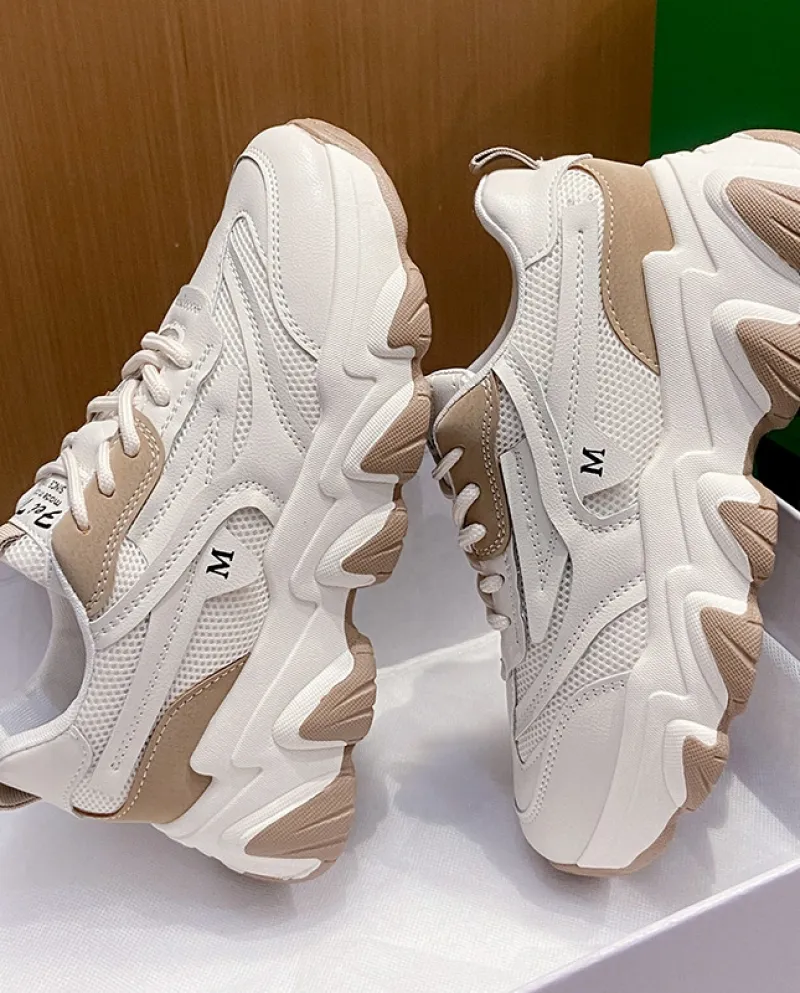 Nuove scarpe da ginnastica con suola spessa da donna Scarpe casual per tutte le partite