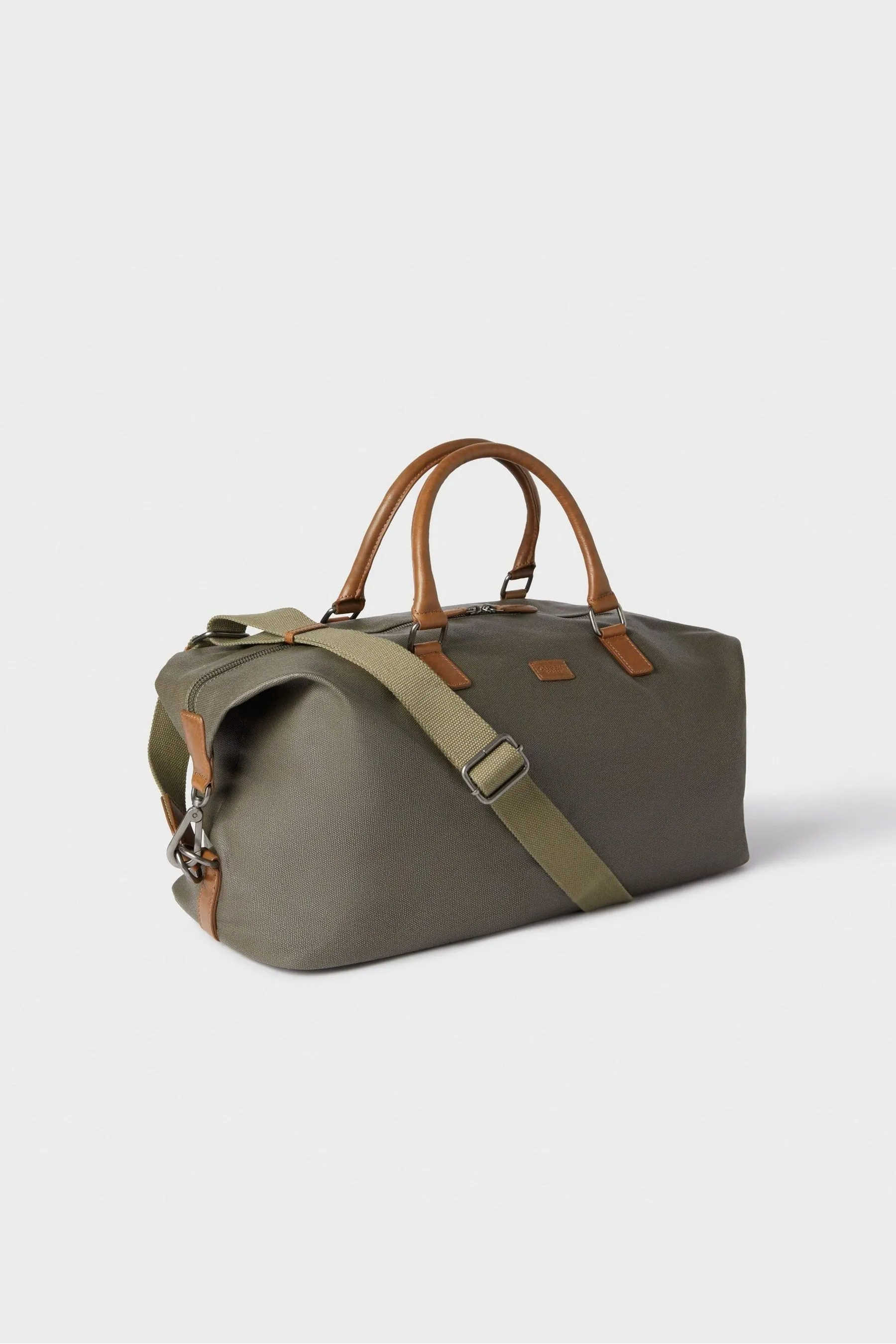 OSPREY LONDON - Grantham Weekend - borsellino in tela cerata e pelle di vitello smaltata Borsa grande Borsa