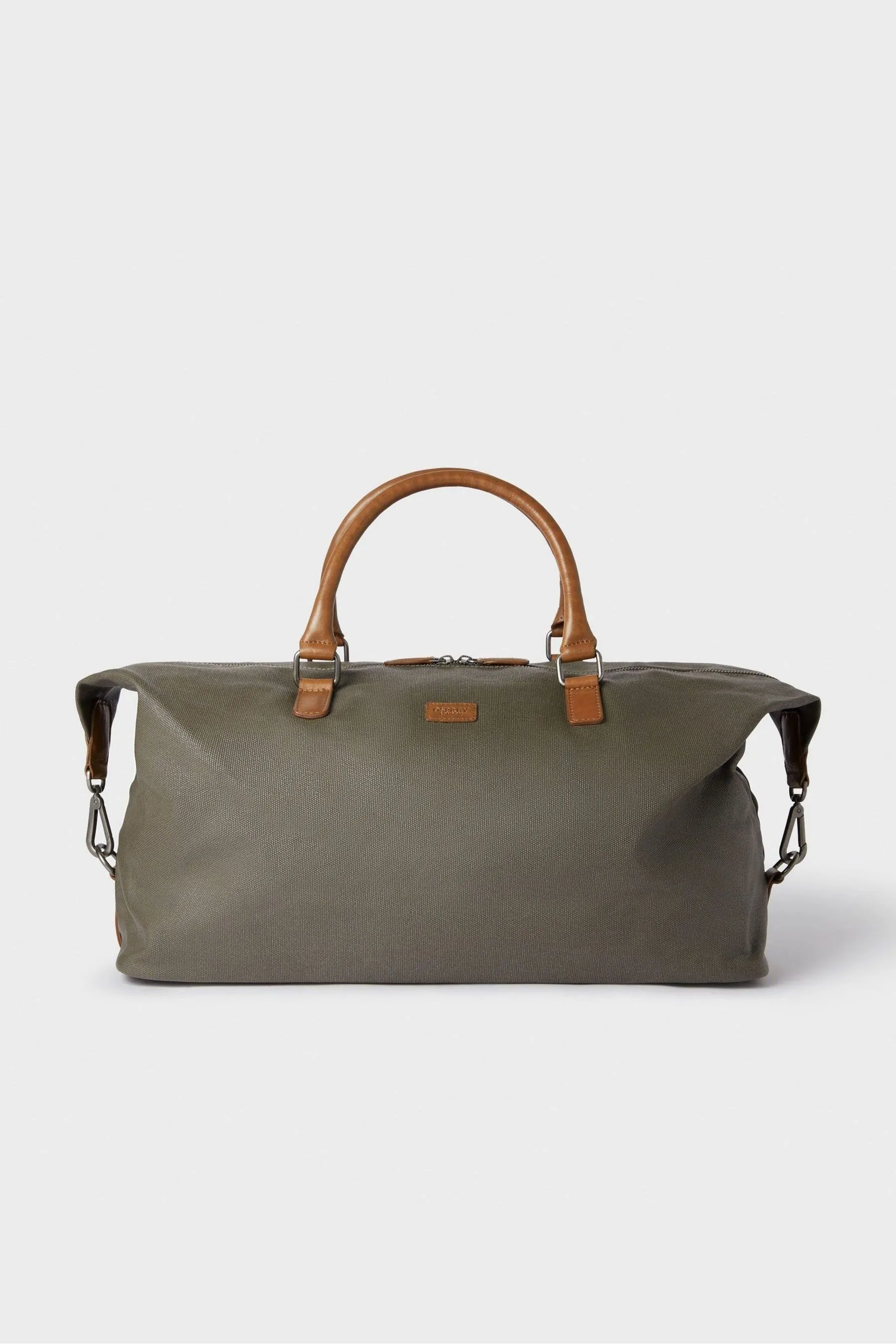 OSPREY LONDON - Grantham Weekend - borsellino in tela cerata e pelle di vitello smaltata Borsa grande Borsa