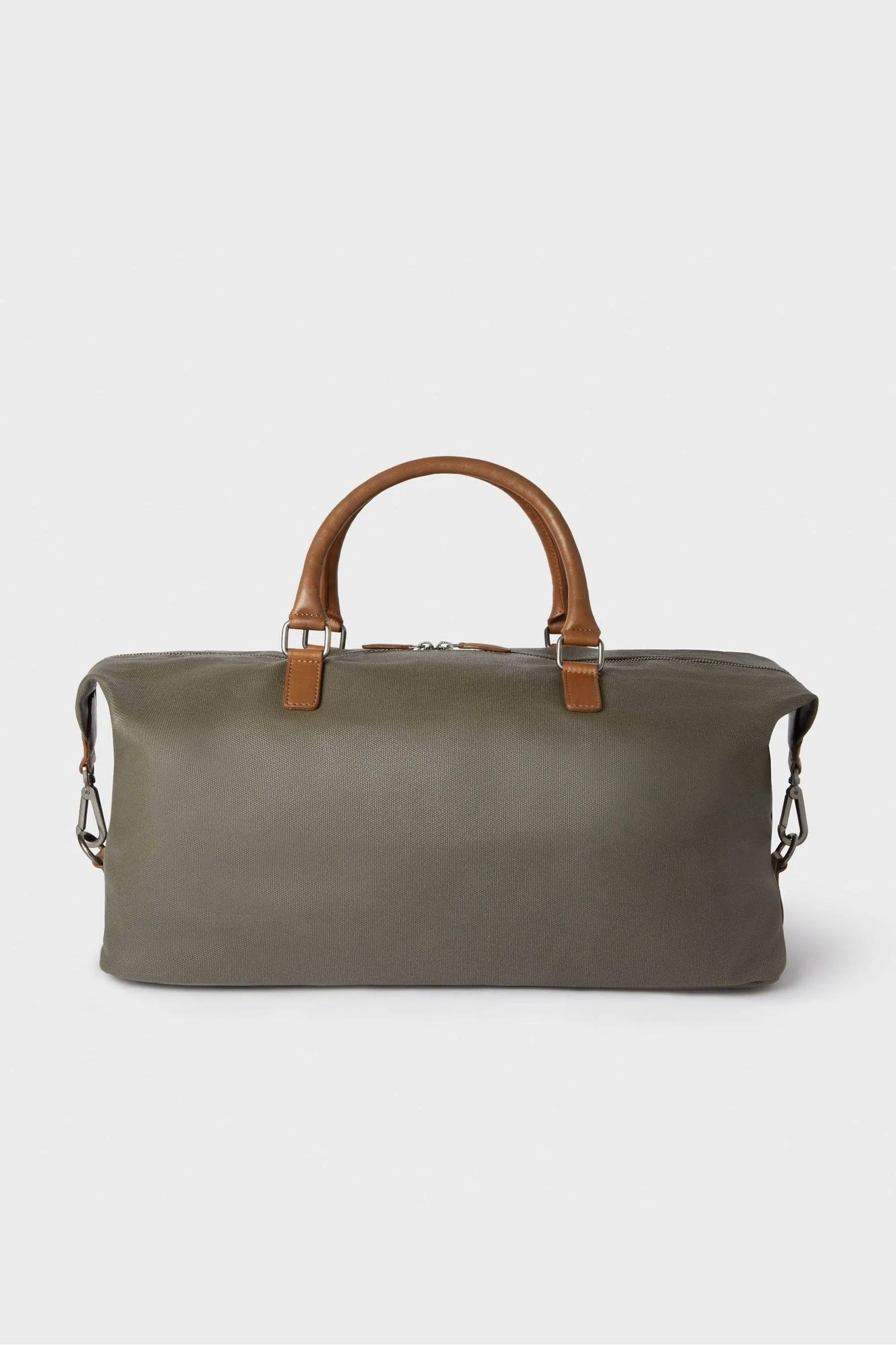 OSPREY LONDON - Grantham Weekend - borsellino in tela cerata e pelle di vitello smaltata Borsa grande Borsa