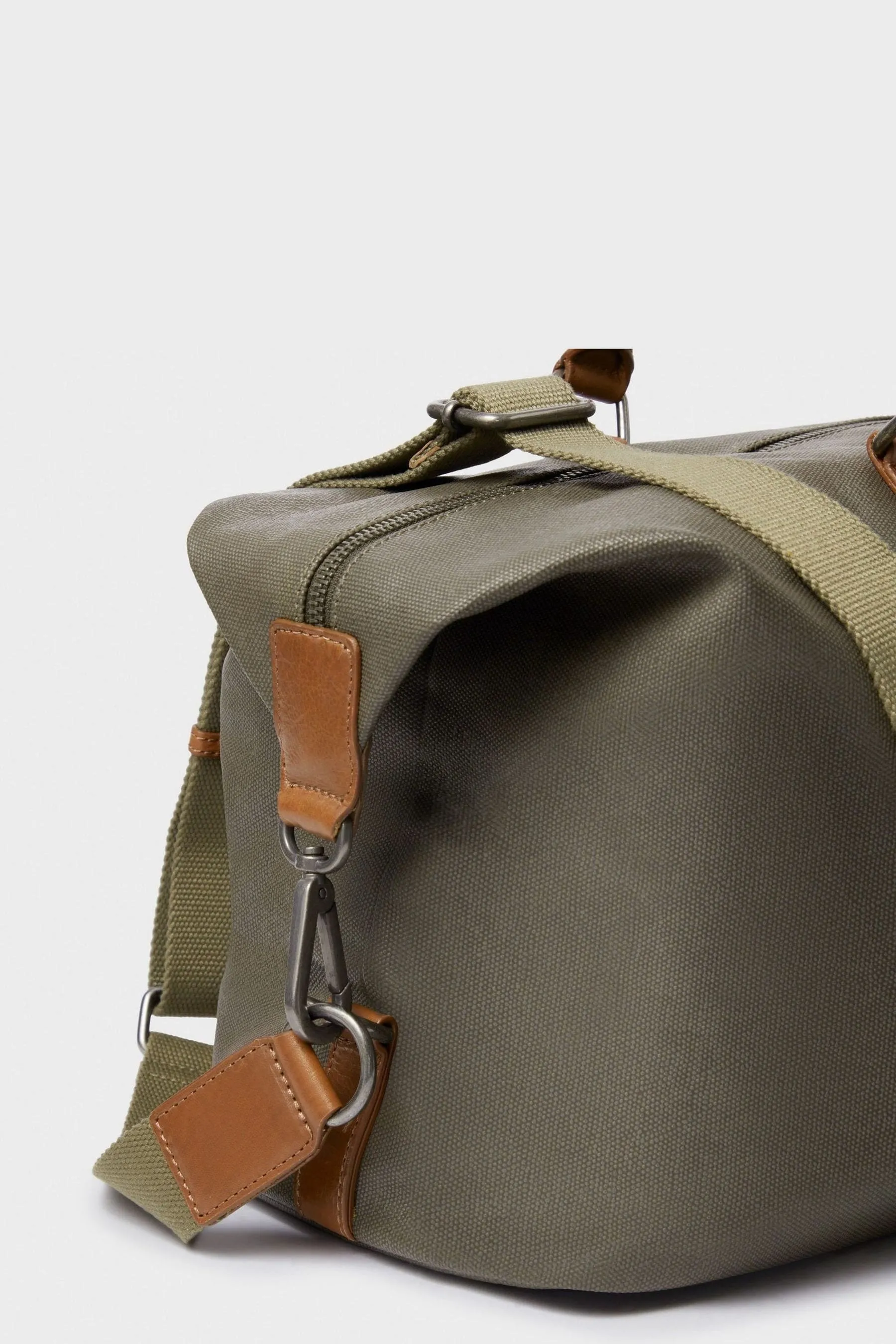 OSPREY LONDON - Grantham Weekend - borsellino in tela cerata e pelle di vitello smaltata Borsa grande Borsa