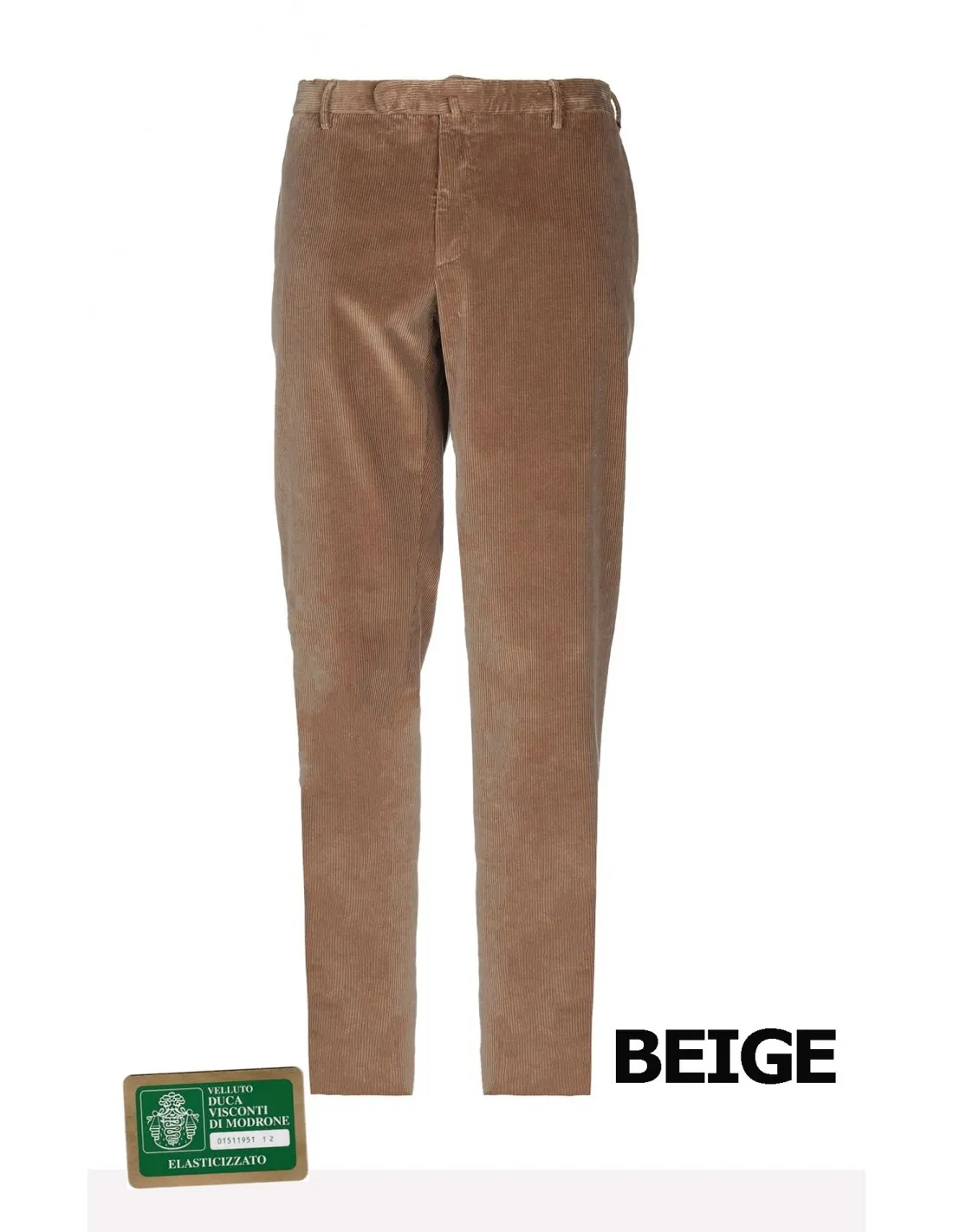 Pantalone in cotone Velluto a coste Beige - Miele Bong Bergamo