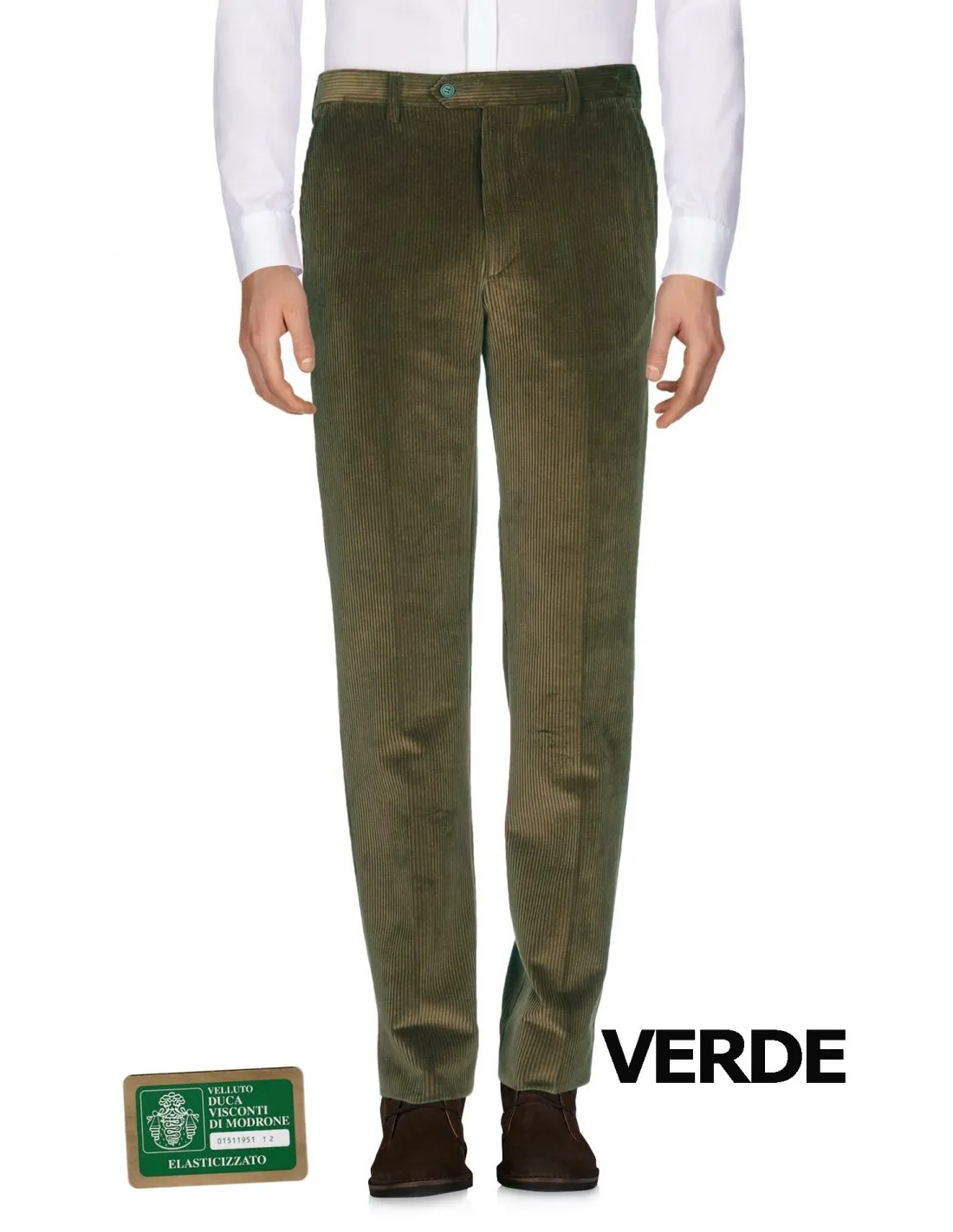 Pantalone in cotone Velluto a coste Verde Bong Bergamo