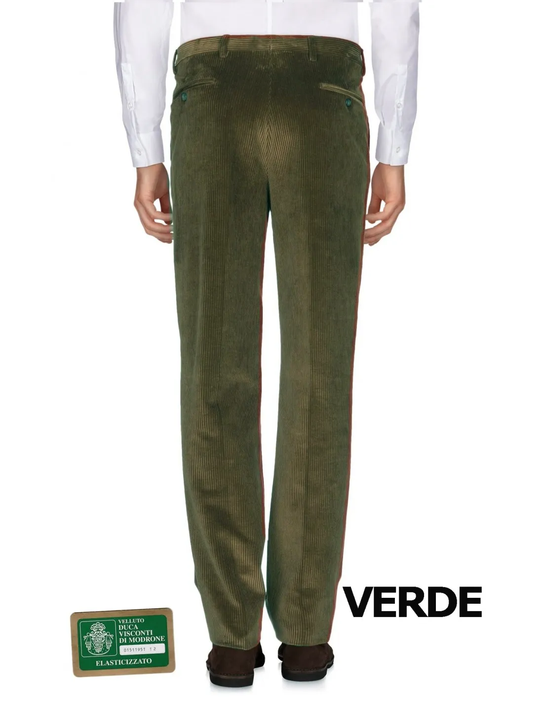 Pantalone in cotone Velluto a coste Verde Bong Bergamo