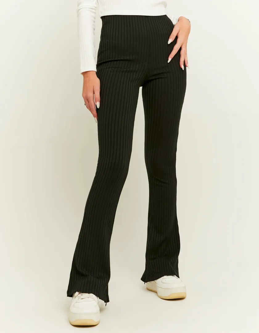 Pantaloni a Zampa Cozy Neri  