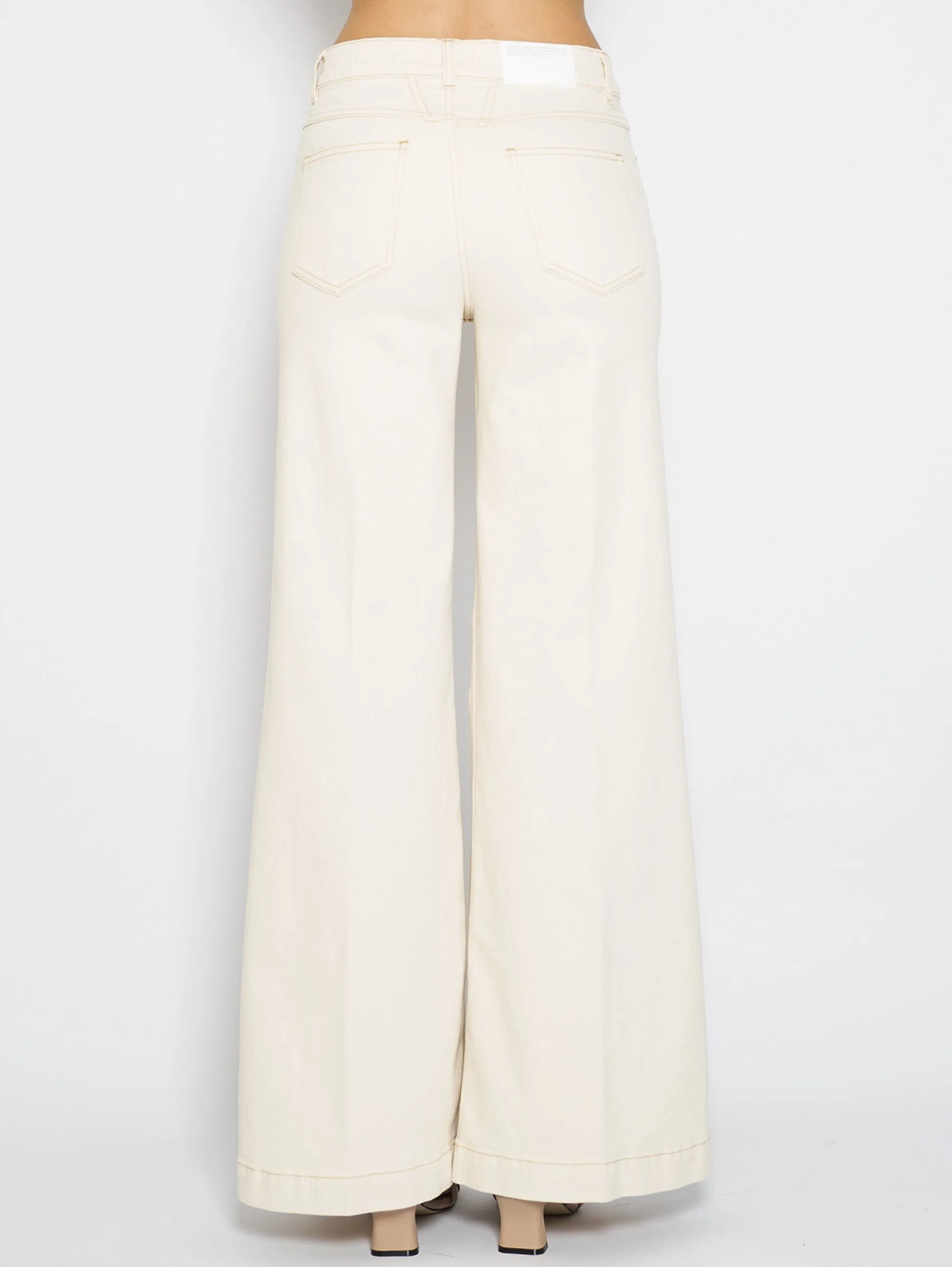 Pantaloni a Zampa Crema