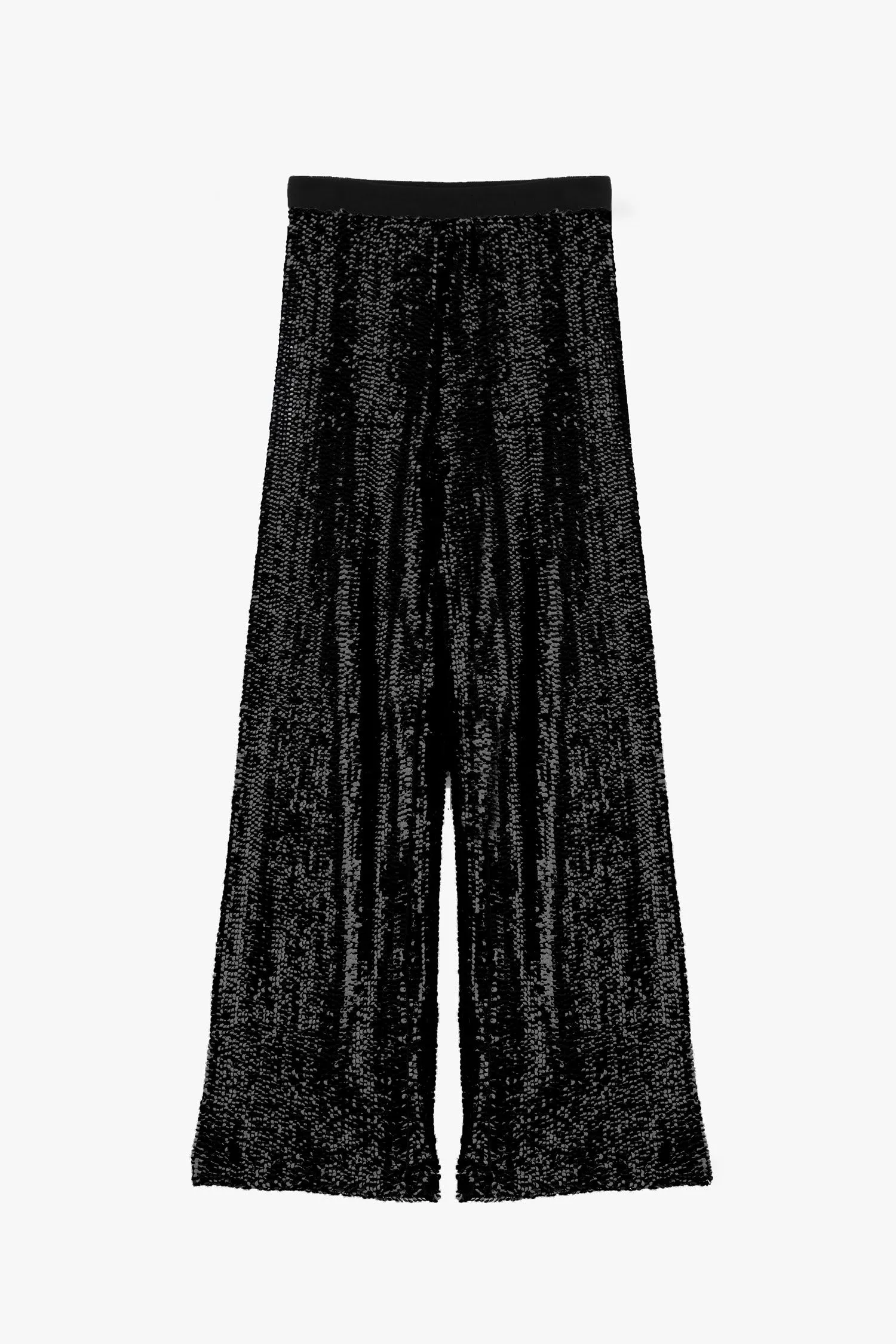  Pantaloni a zampa in paillettes     
