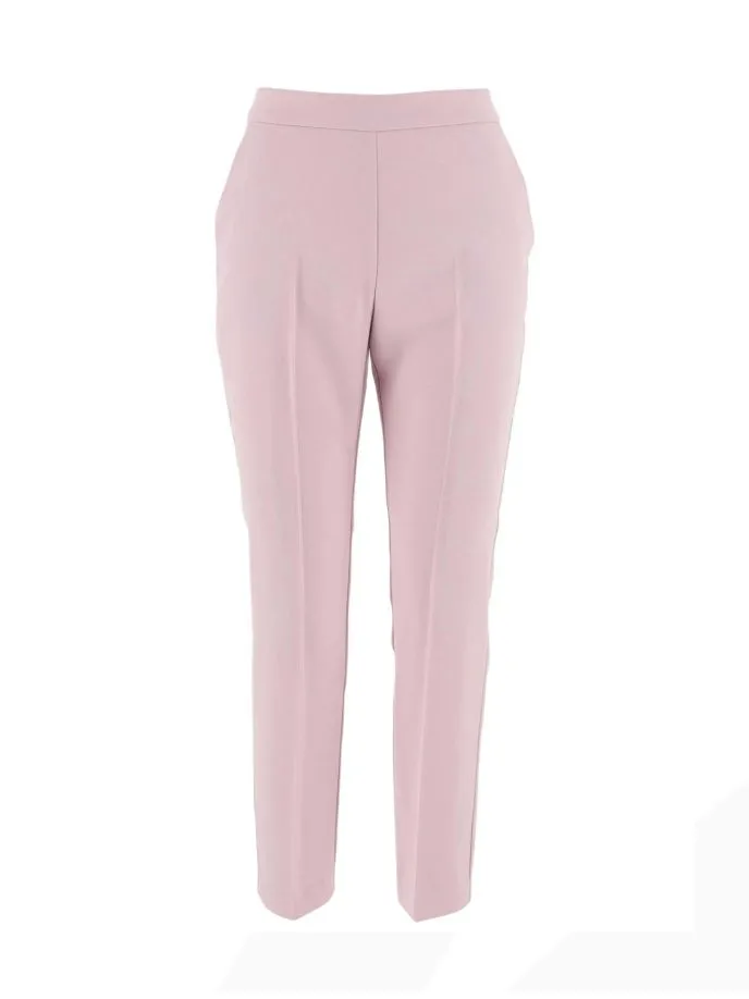 Pantaloni affusolati con pieghe
