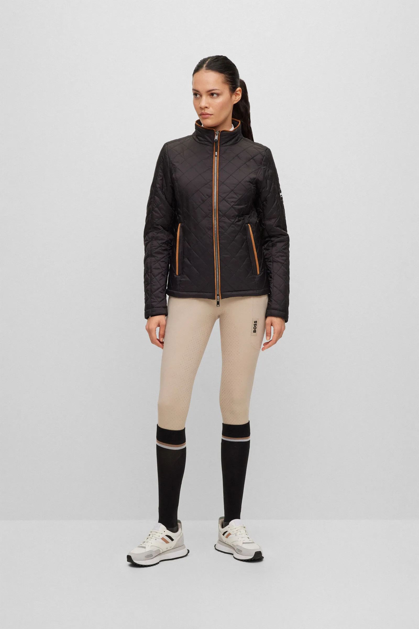 Pantaloni da equitazione con impugnatura completa Boss Hailey da donna