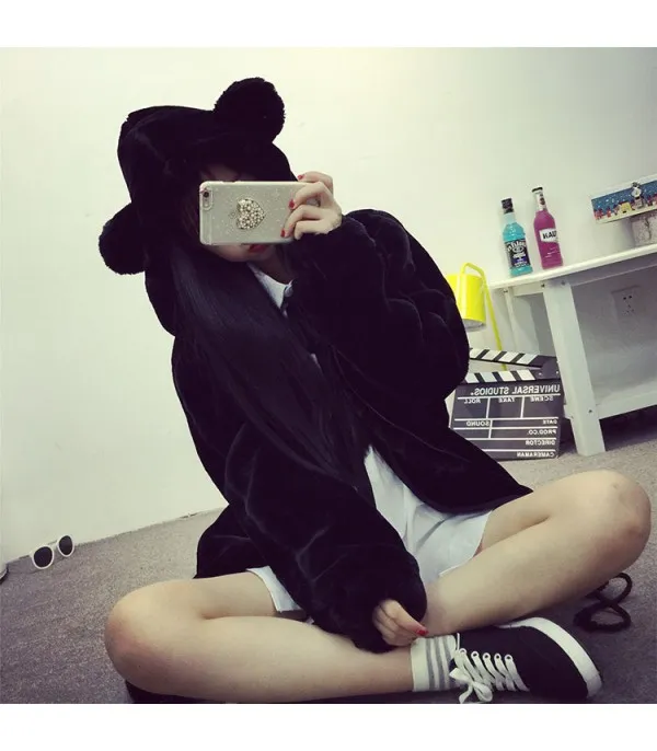 Pelliccia Bear Black