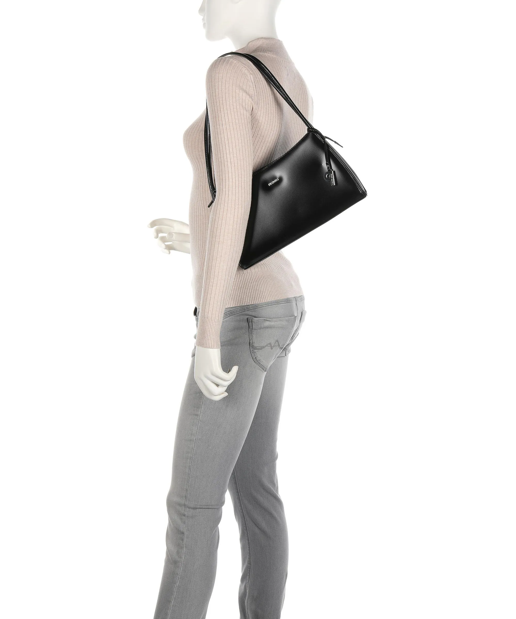  Picard Berlin Borsa a spalla pelle di vacchetta liscia nero  