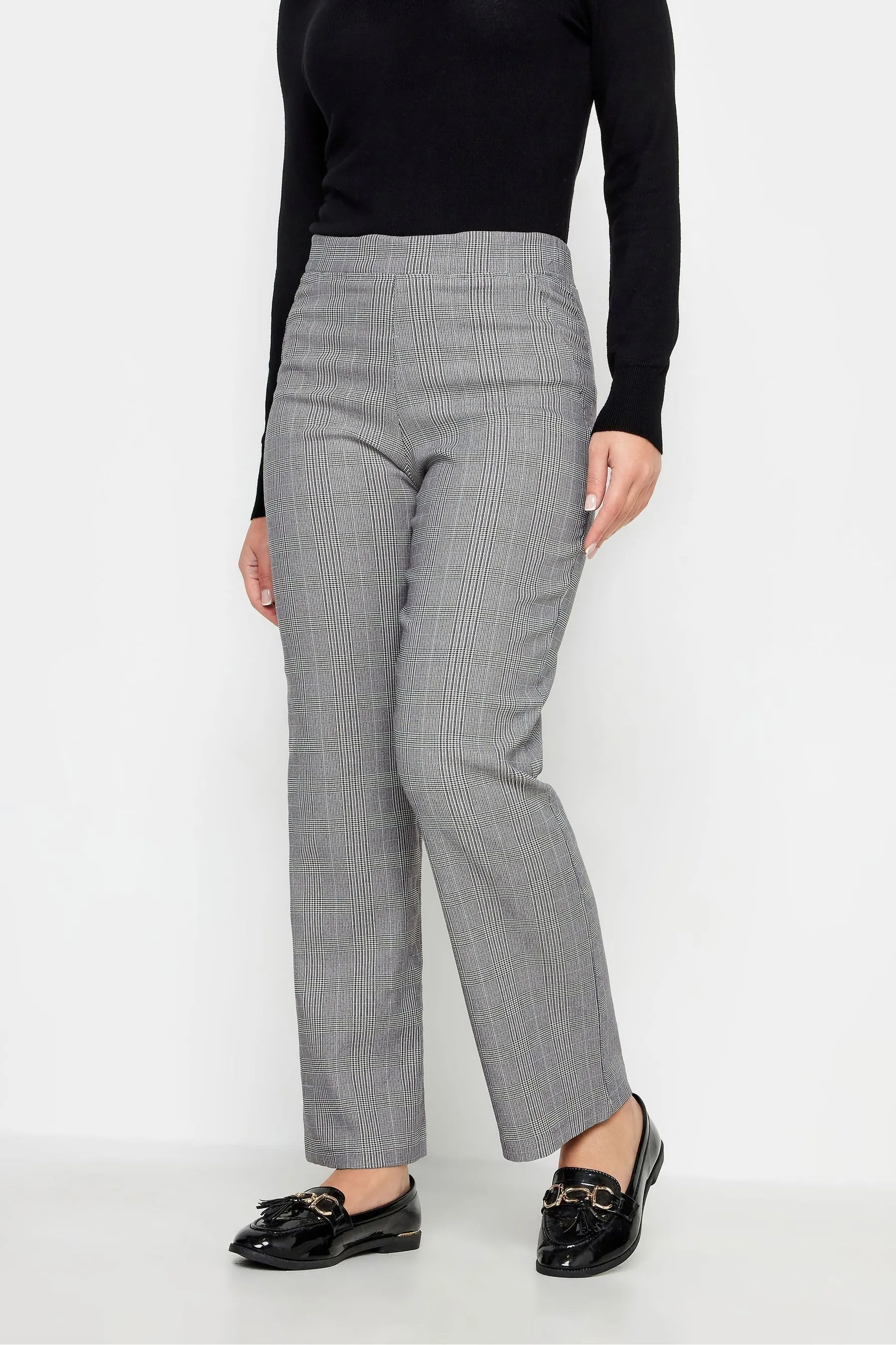 PixieGirl Petite A quadri - Pantaloni elasticizzata e dritta
