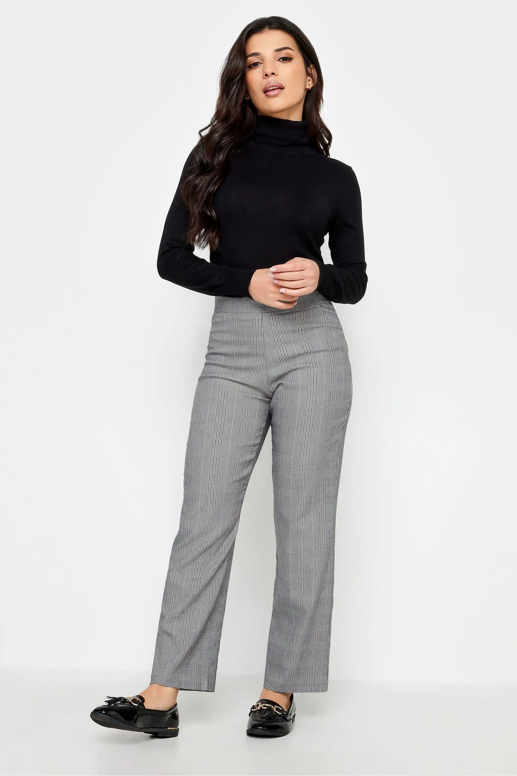 PixieGirl Petite A quadri - Pantaloni elasticizzata e dritta