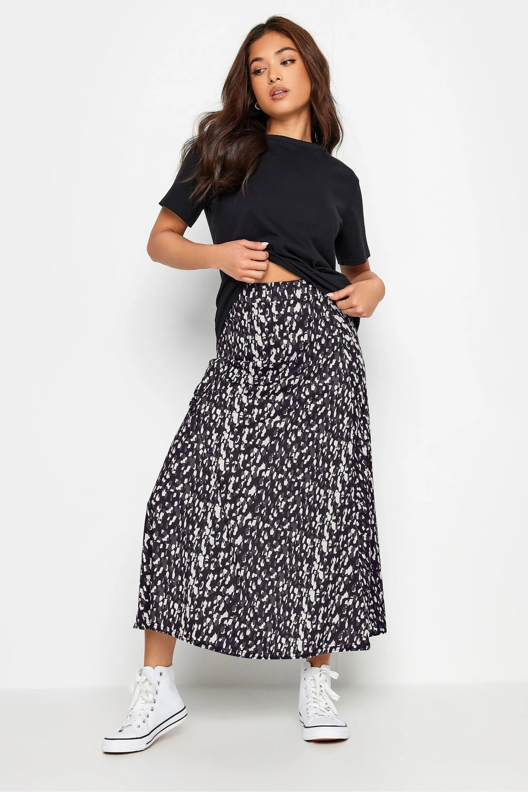 PixieGirl Petite - Gonna maxi con A pois Stampa astratta