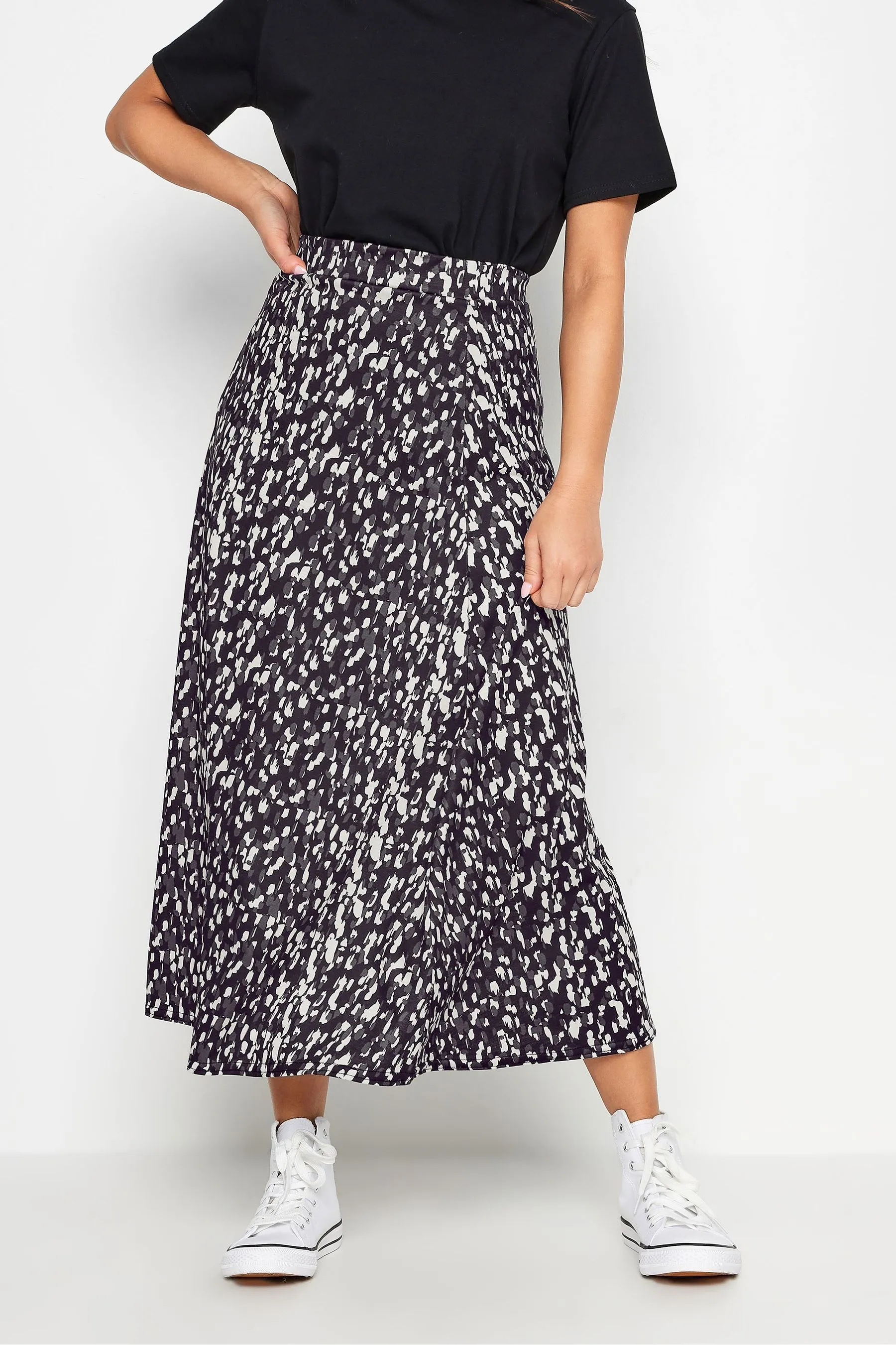 PixieGirl Petite - Gonna maxi con A pois Stampa astratta