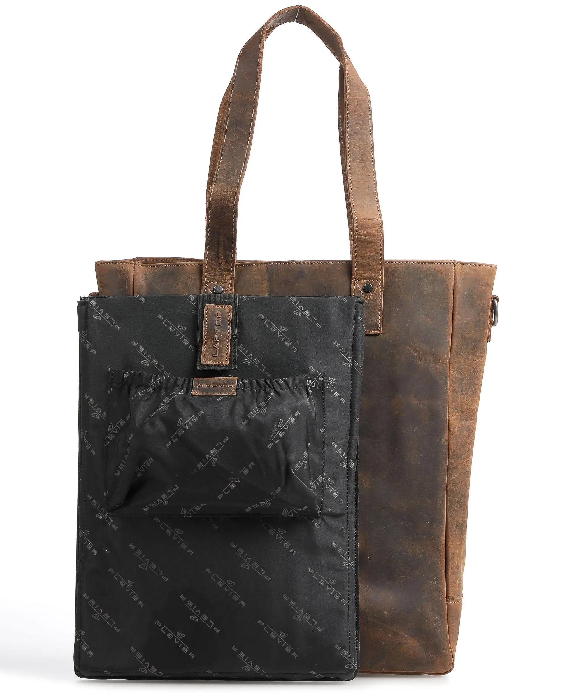 Plevier Jackson Borsa shopper 15″ pelle ruvida marrone  