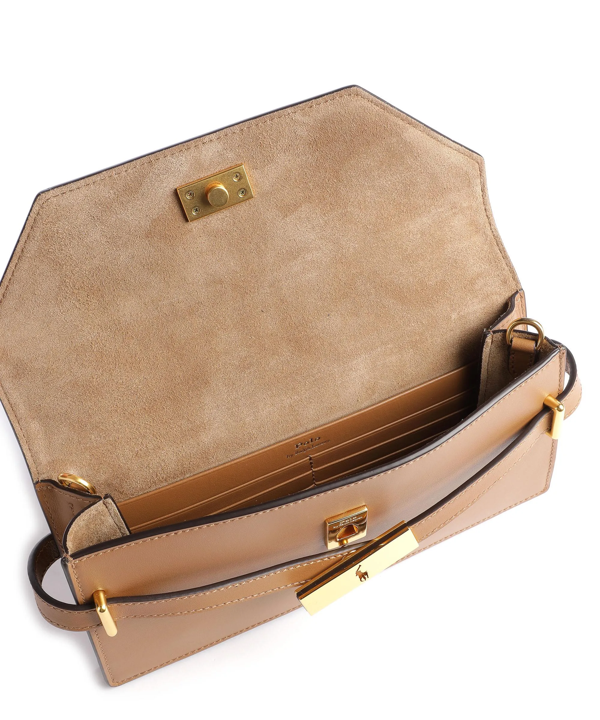  Polo Ralph Lauren ID Collection Borsa a tracolla pelle di vacchetta finemente grana tan  
