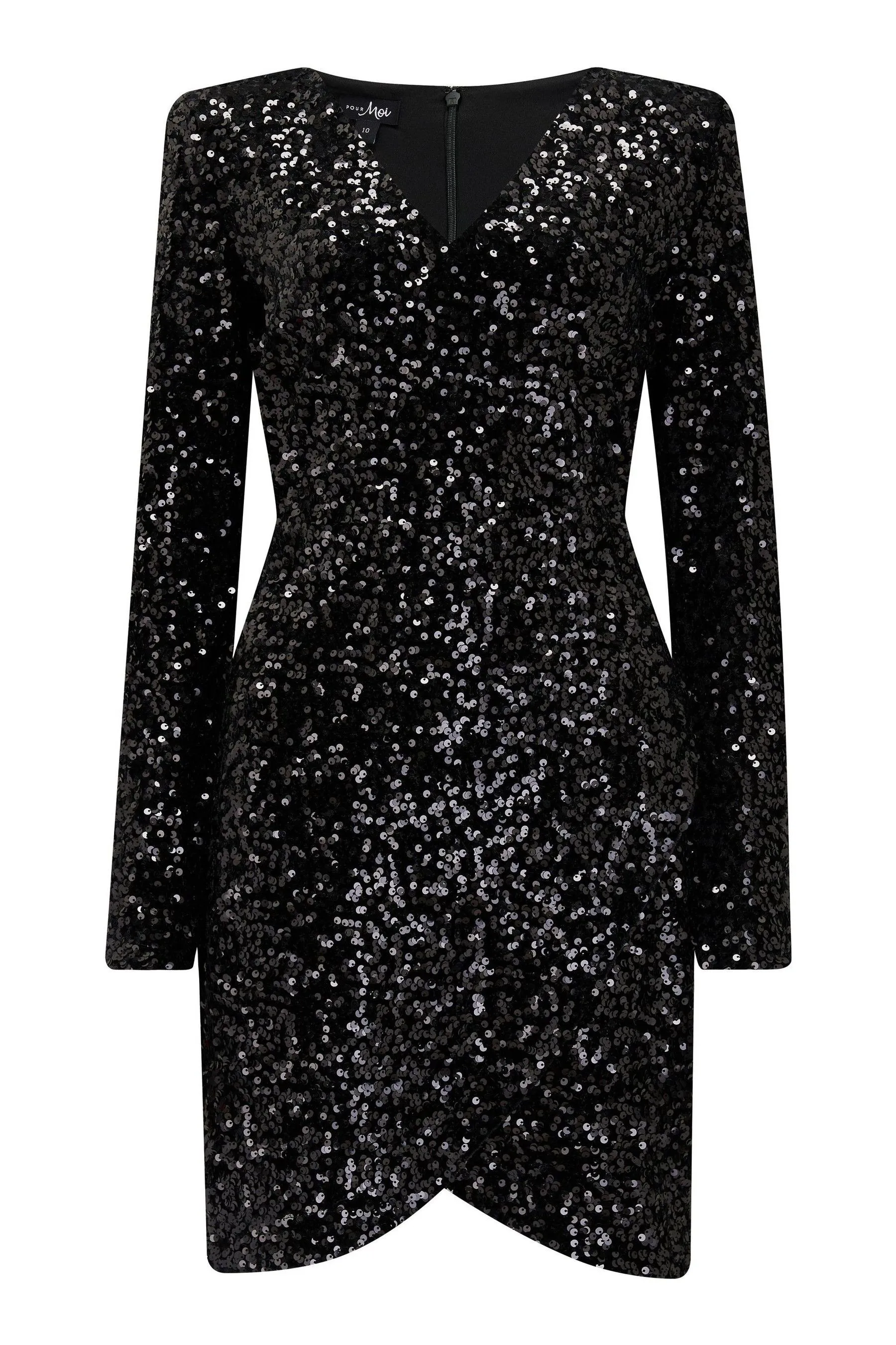 Pour Moi - Whitney - Abito corto con Paillettes Scollo a V in velluto