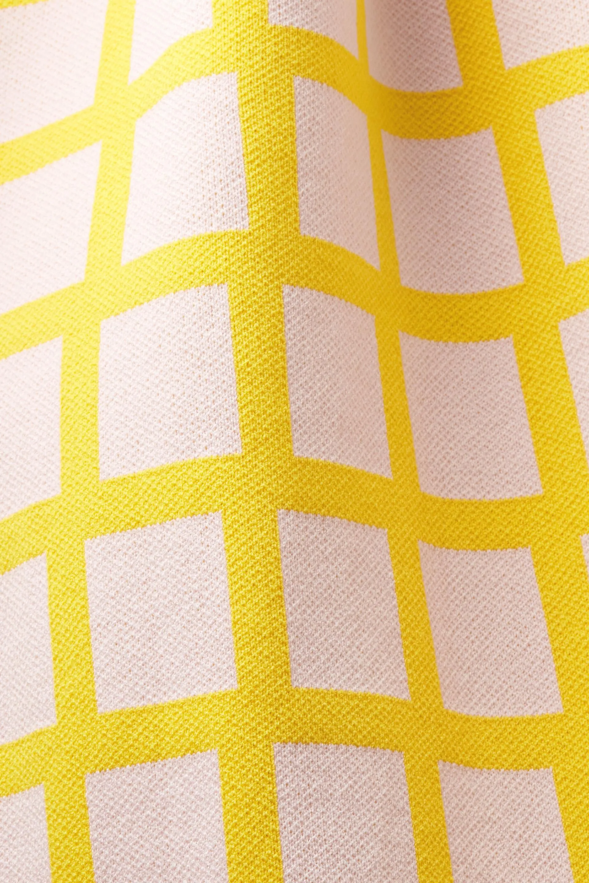 Pullover cropped in jacquard a maniche corte
