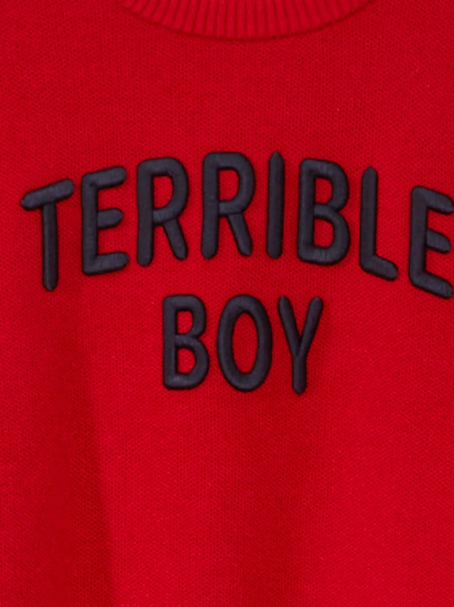 Pullover in maglia fantasia - ROSSO