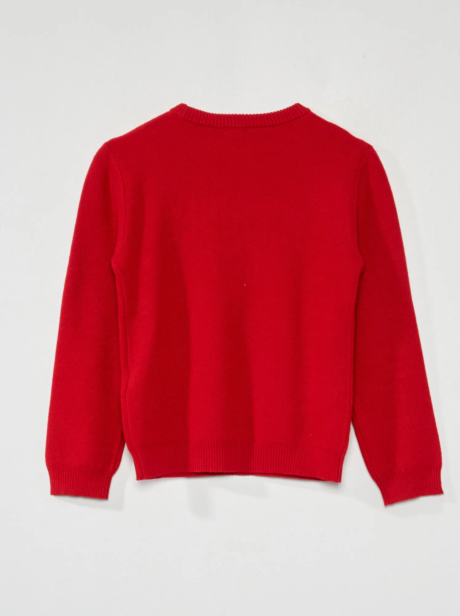 Pullover in maglia fantasia - ROSSO
