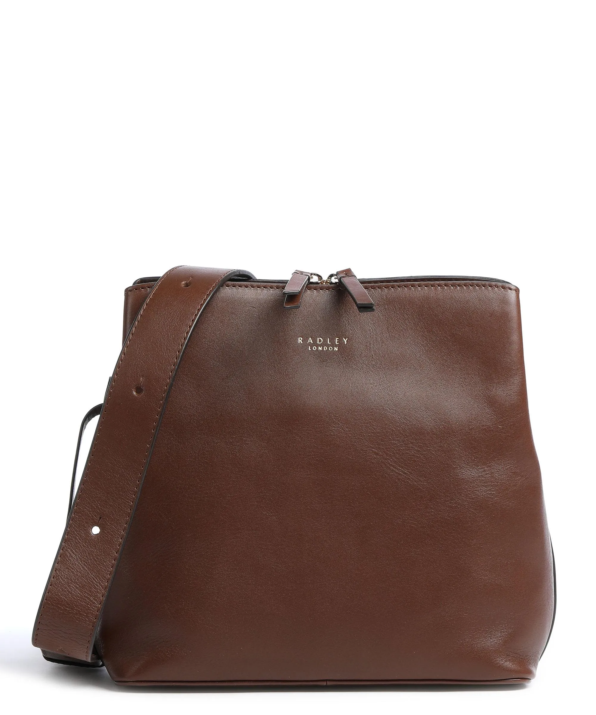  Radley London Dukes Place Borsa a tracolla pelle di vacchetta grana marrone  