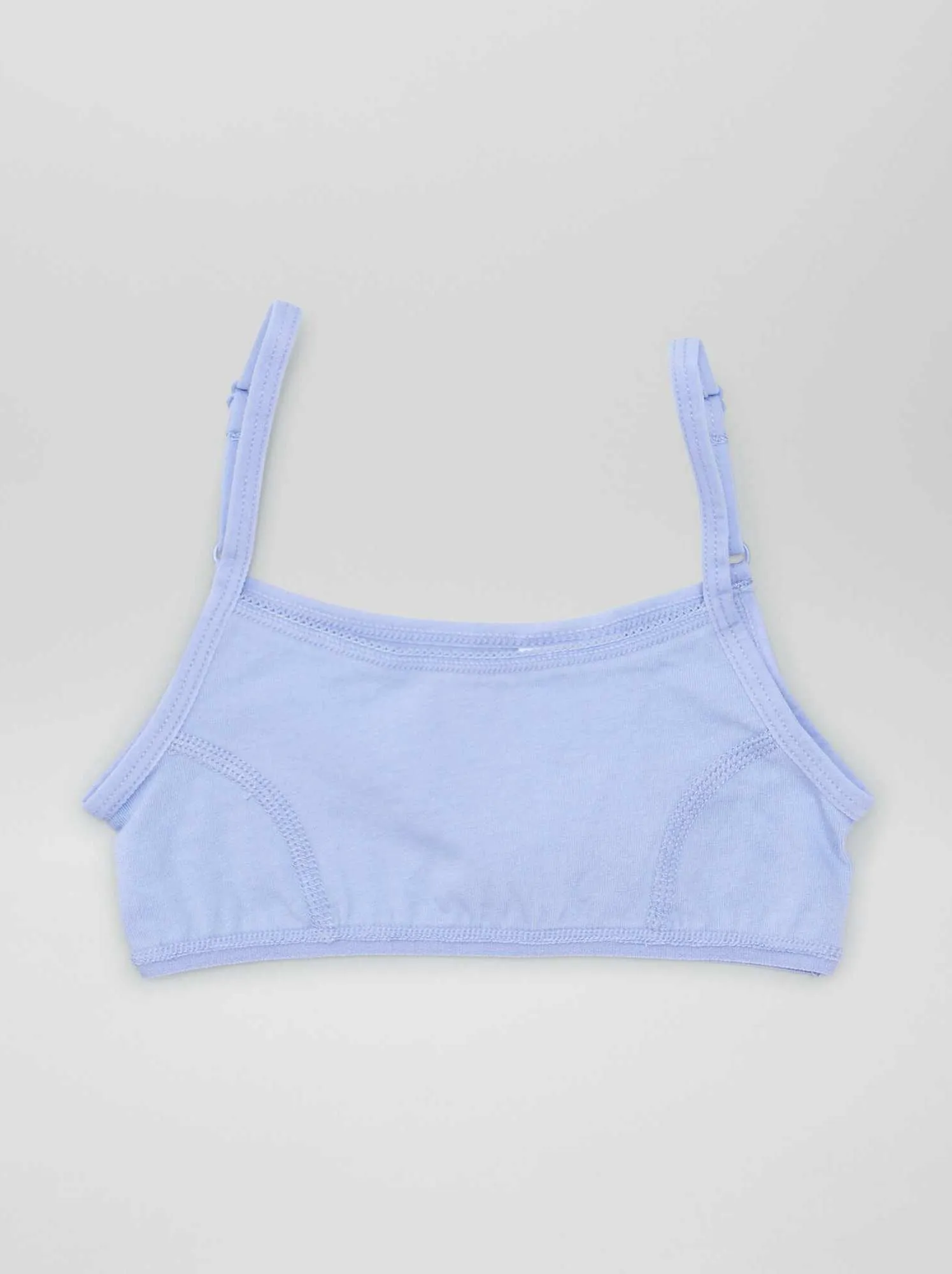 Reggiseno brassière in maglia jersey con spalline regolabili - BIANCO