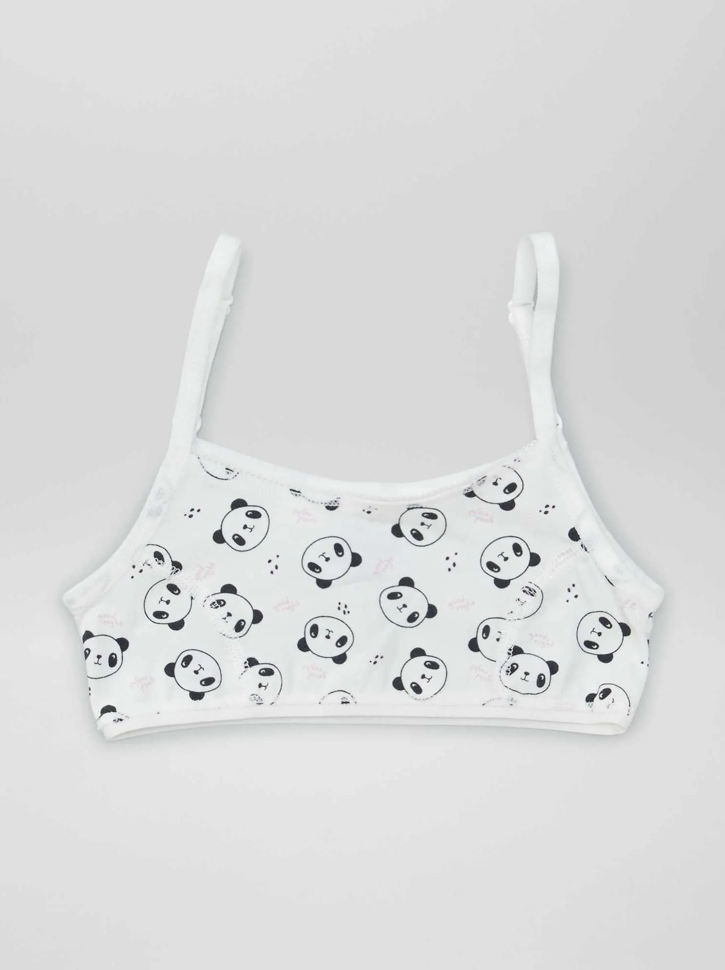 Reggiseno brassière in maglia jersey con spalline regolabili - BIANCO