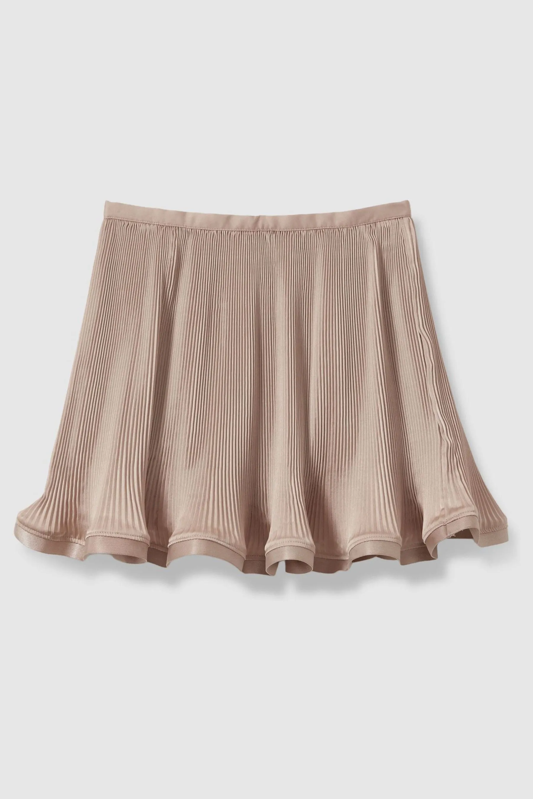 Reiss - Violet - Gonna A pieghe Satin finiture    